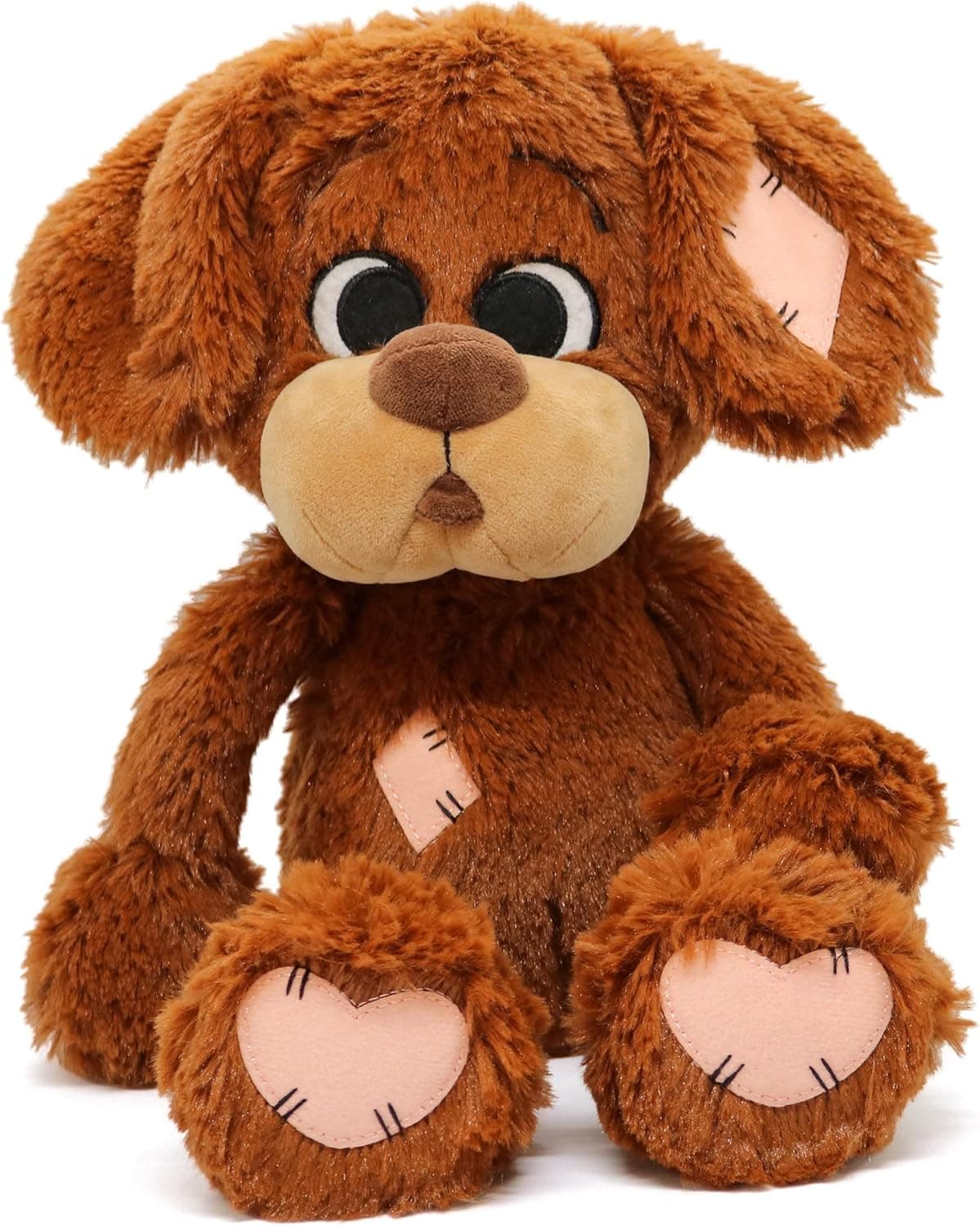 Secura Cutie Soft Stuffed Animal Puppy with Superpowers – Glow in Dark Patches for Bedtime Comfort (no Batteries Needed) – Stuffed Animal for Boys & Girls - Cute Plush Dog Teddy Bear Toy – 14"