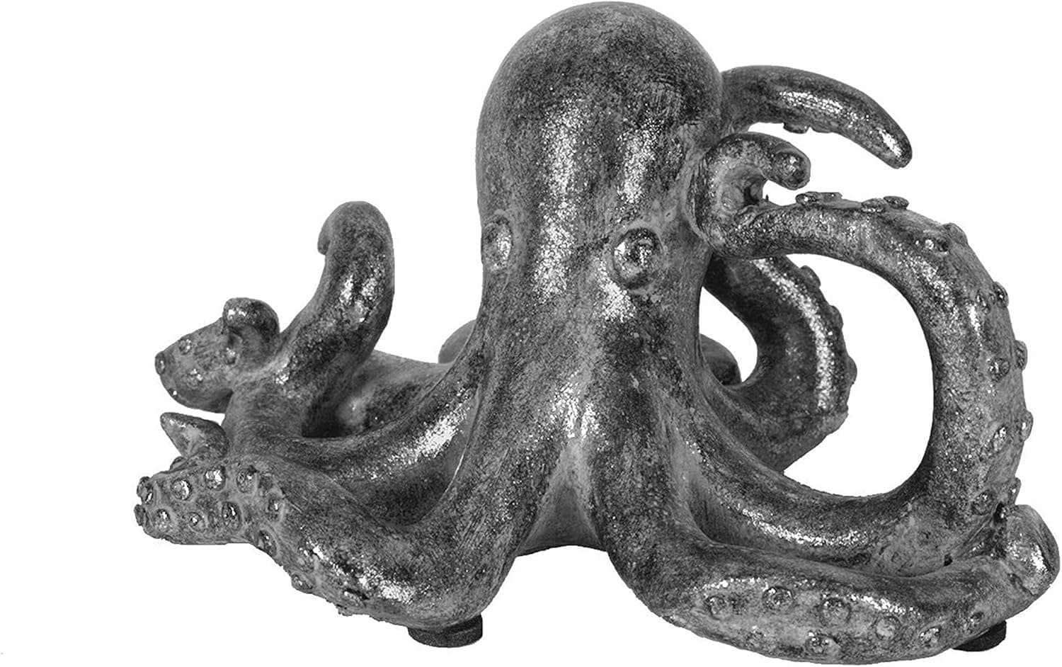 Creative Co-Op Octopus Napkin Ring with Antique Silver Finish, Silver