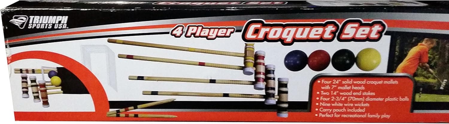 Triumph Sports USA 4-Player Croquet Set