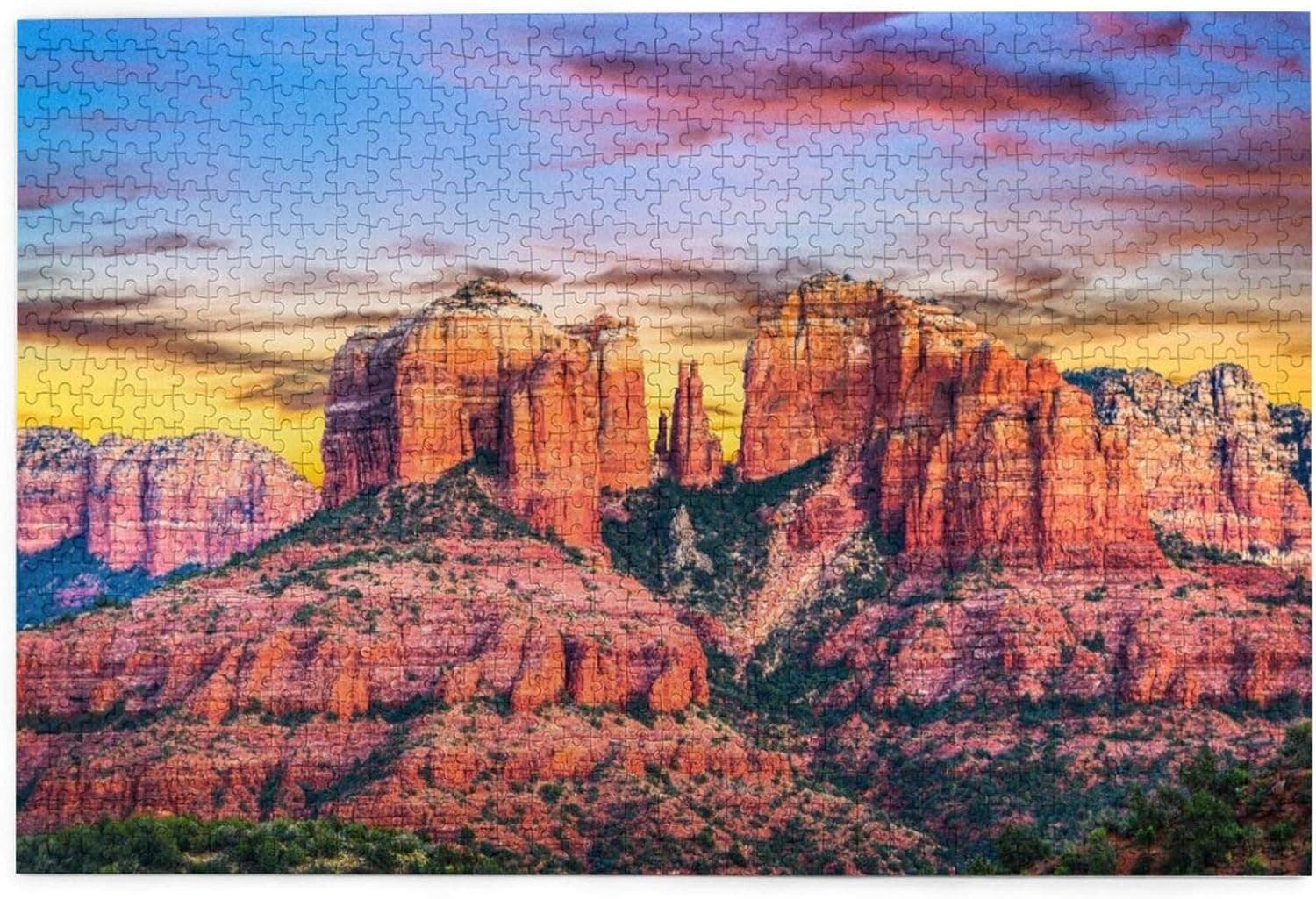 Janrely Jigsaw Puzzles 1000 Pieces,Sedona Arizona USA Red Rock State,Large Family Puzzle Game Artwork for Adults Teens