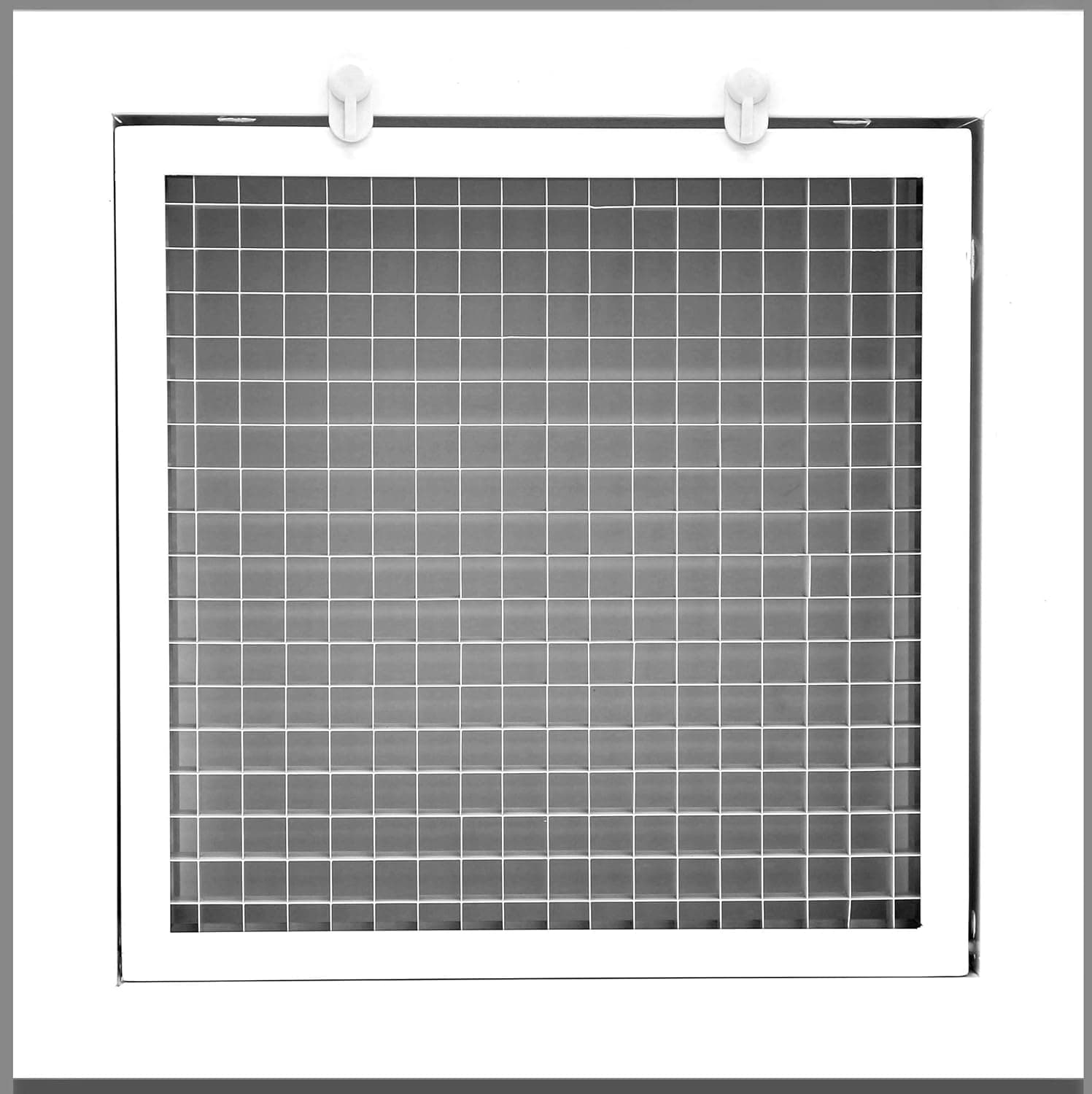 14" x 14" Cube Core Eggcrate Return Air Filter Grille for 1" Filter - Aluminum - White [Outer Dimensions: 15.75 X 15.75]