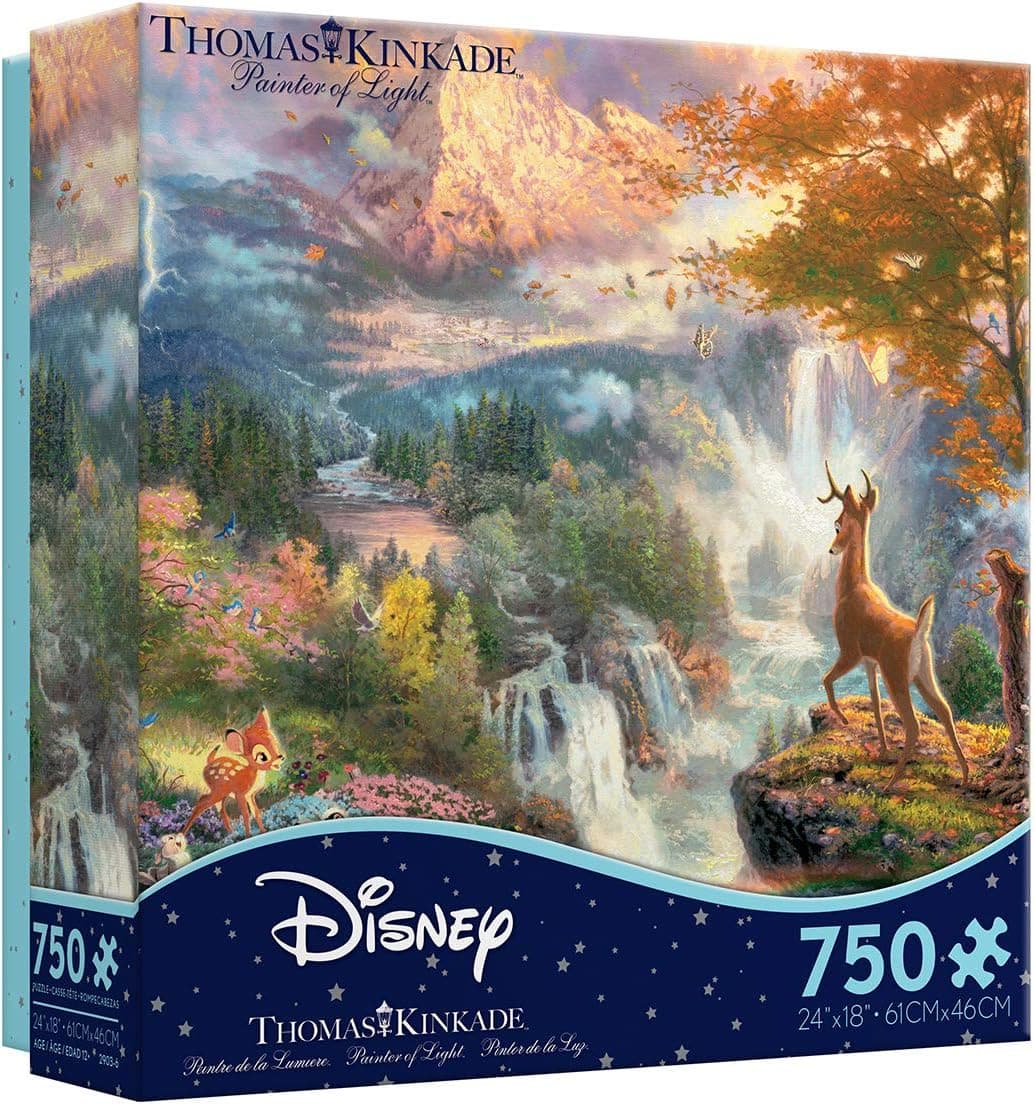 Ceaco 750 Piece Thomas Kinkade The Disney Collection - Bambi Jigsaw Puzzle, Kids and Adults