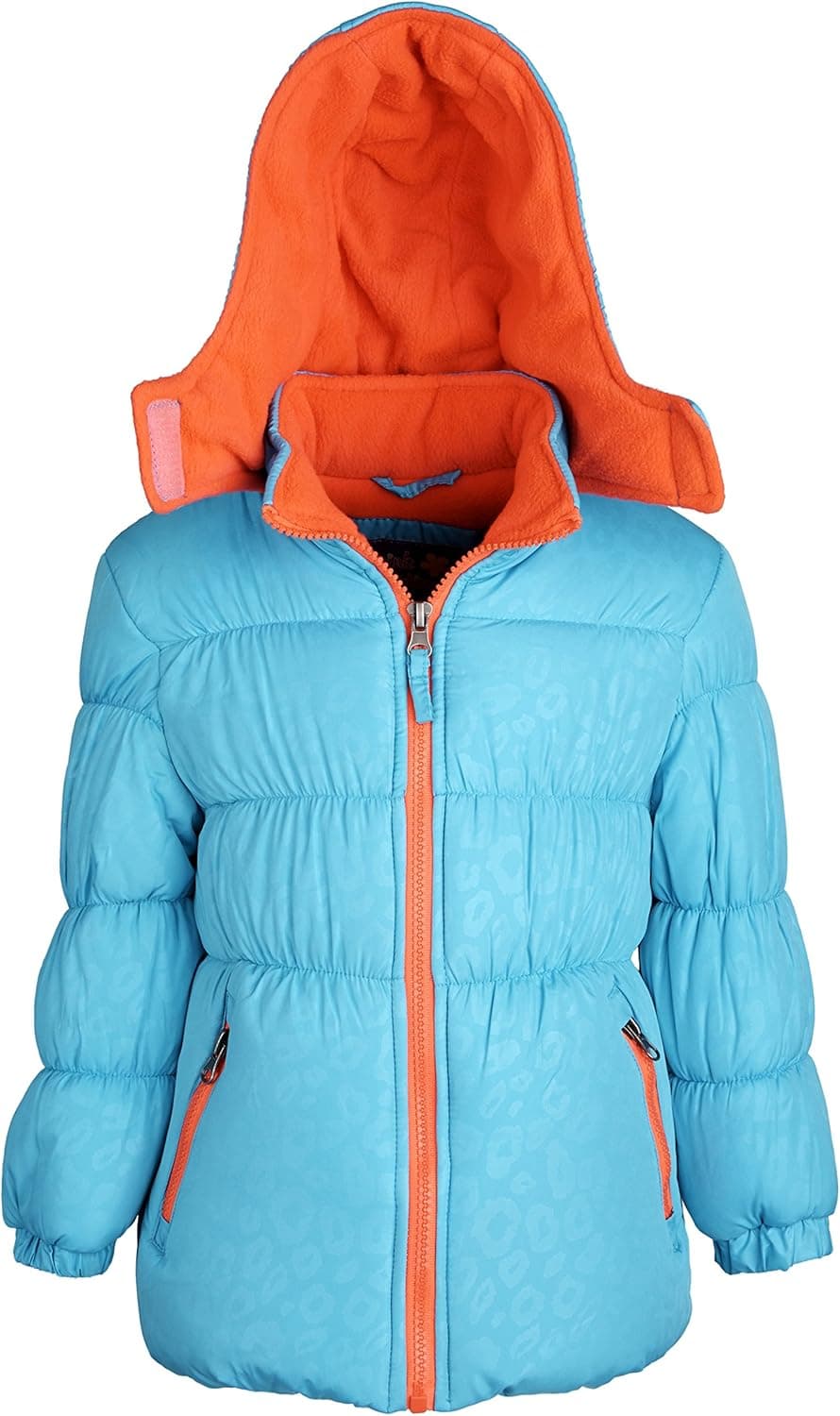 Pink Platinum Little Girls Fleece Lined Down Alternative Puffer Bubble Jacket - Turquoise (Size 4T)