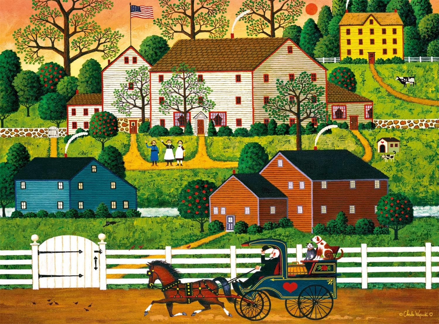 Buffalo Games - Charles Wysocki - Hi, Neighbor! - 1000 Piece Jigsaw Puzzle