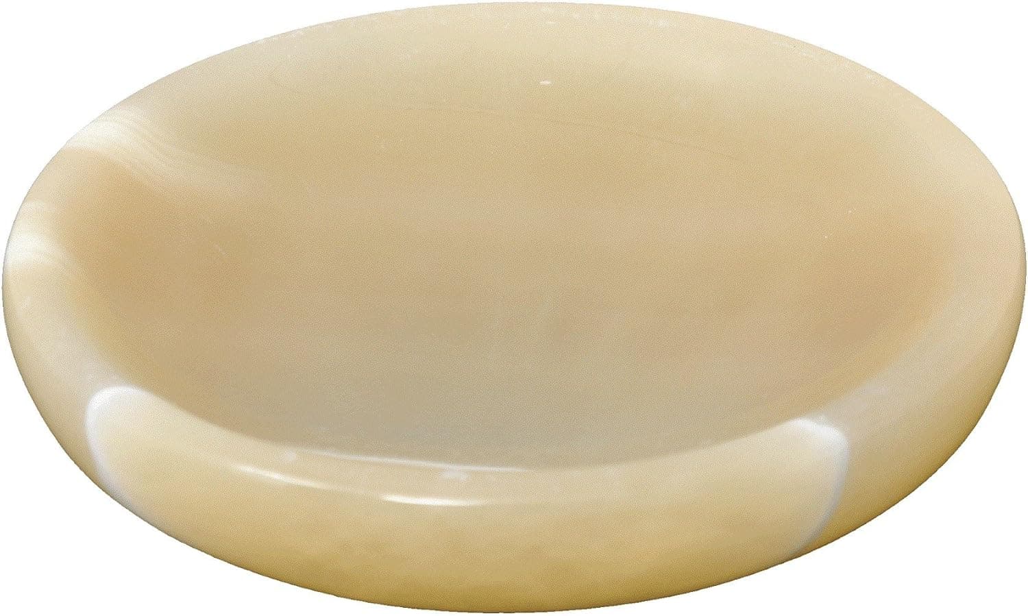 CraftsOfEgypt Alabaster Yellow Marble Soap Dish - Polished and Shiny Marble Dish Holder – Beautifully Crafted Bathroom Accessory