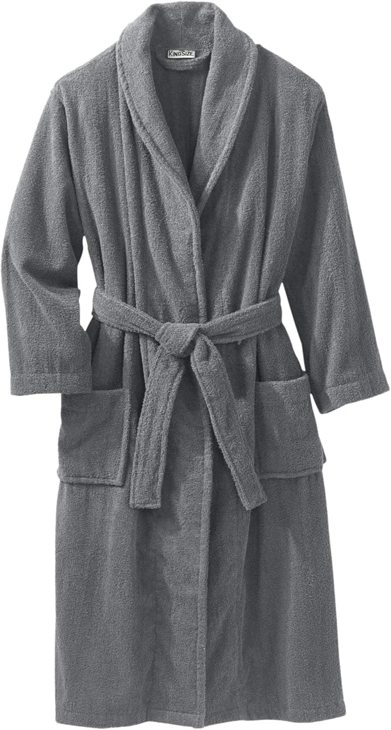 KingSize Men's Big & Tall Terry Bathrobe with Pockets