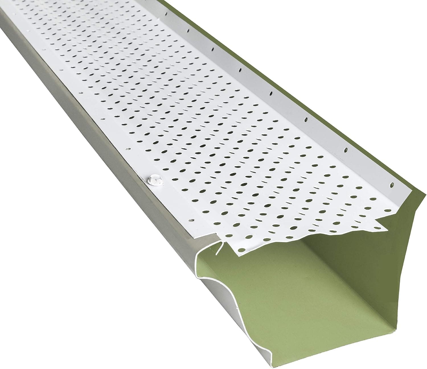 LeafTek Full Size 48" Sample Kit in White | Sample Sections for 5" & 6" Gutters | Includes Sample Screws & Measuring Info