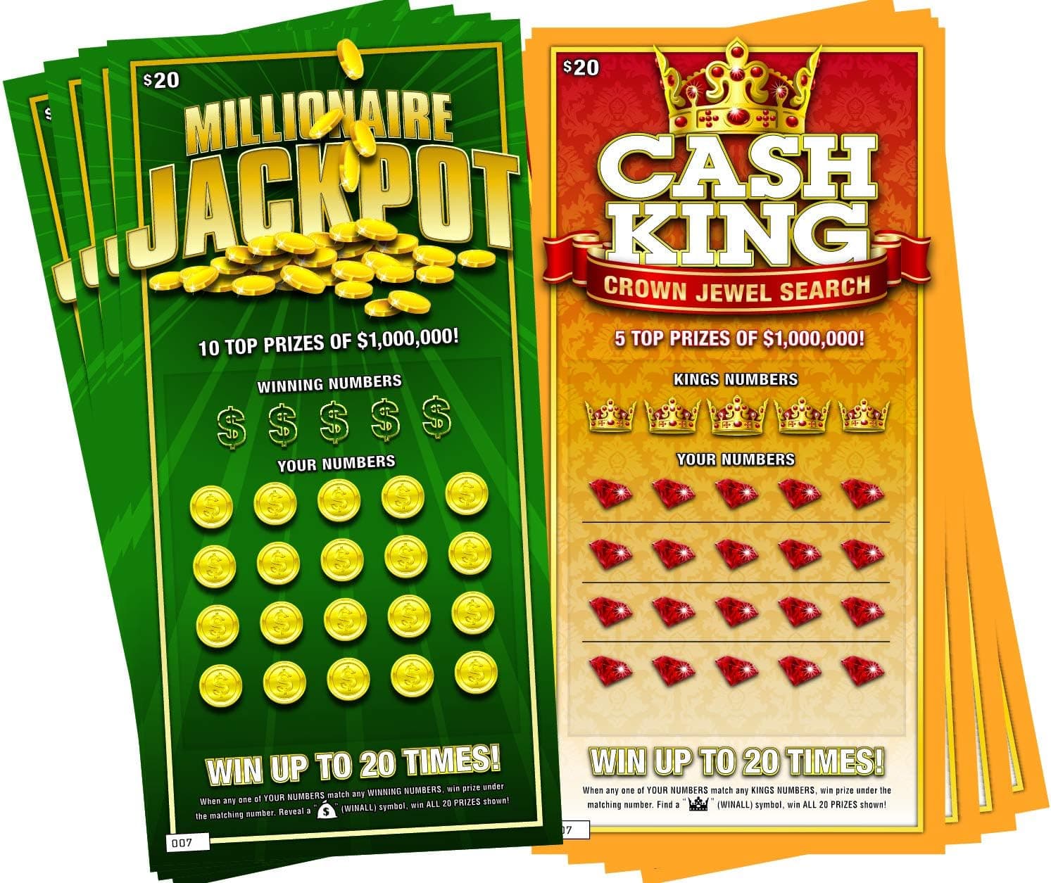 8 Fake Lottery Tickets and Scratch Off Cards that Look Real - Funny Prank Gag Set - Winning $1 Million Lottery Ticket - Hilarious and Shocking Pranks will have your Friends and Family in Stitches