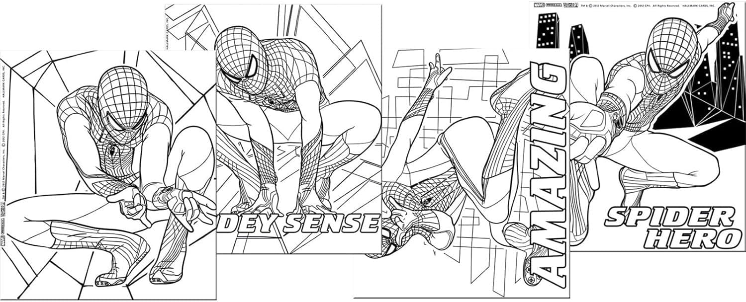 The Amazing Spider-Man Color Your Own Posters (4) Party Accessory by Hallmark