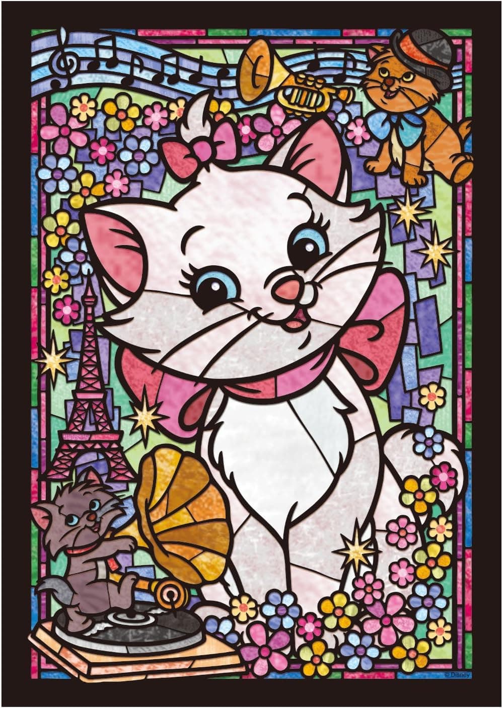 266ピース ジグソーパズル ステンドアート ディズニー マリーステンドグラス ぎゅっとシリーズ(18.2x25.7cm)
