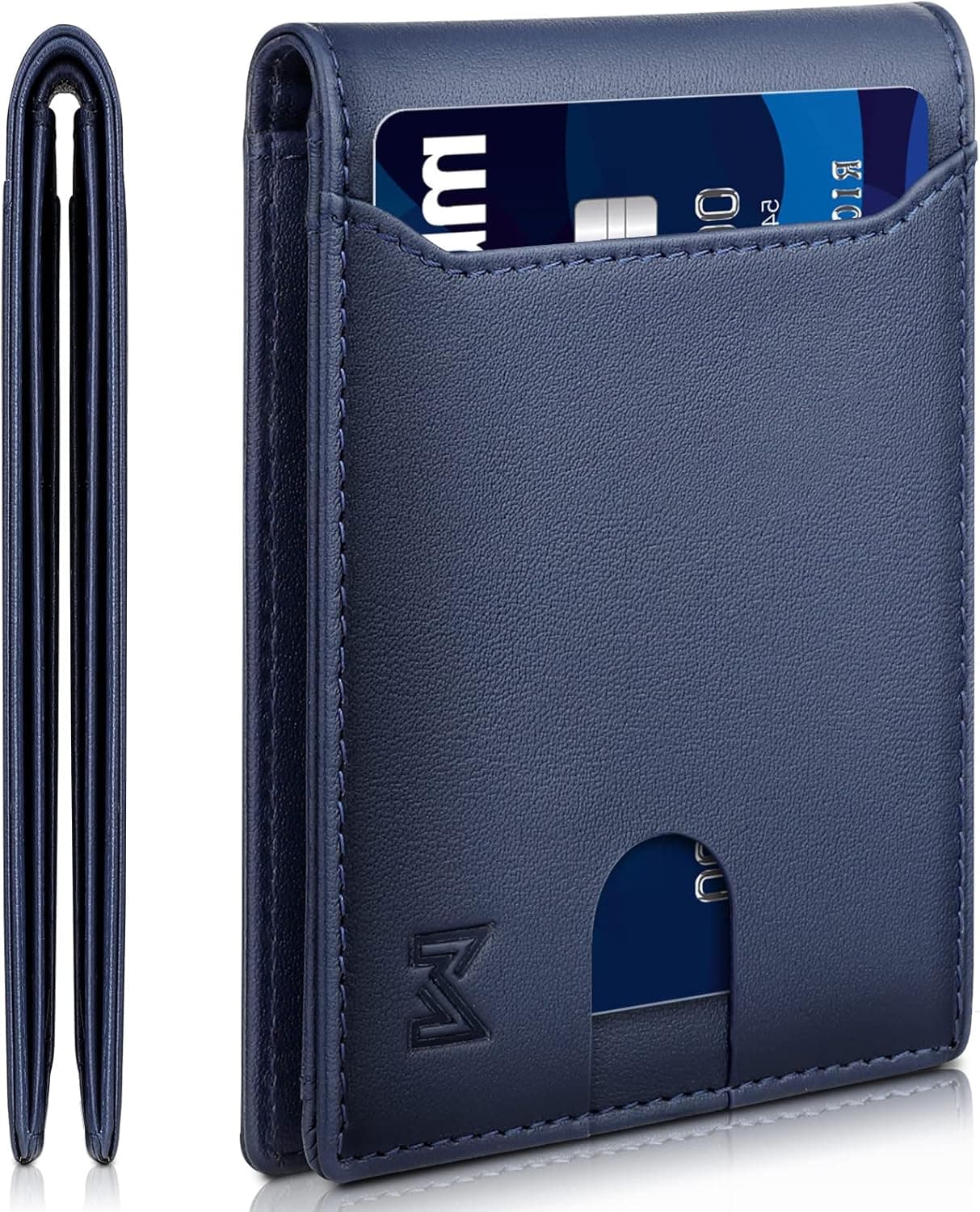 MIROMIHO Genuine Leather Slim Wallet for Men Minimalist Bifold RFID Blocking with Gift Box