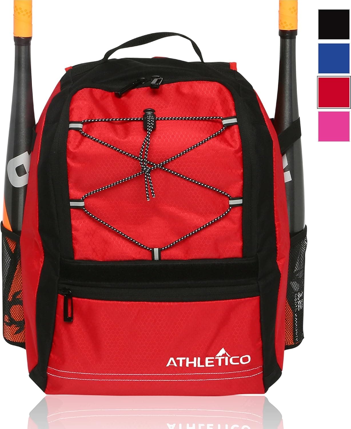 Athletico Youth Baseball Bag - Bat Backpack for Baseball, T-Ball & Softball Equipment & Gear | Holds Bat, Helmet, Glove | Fence Hook
