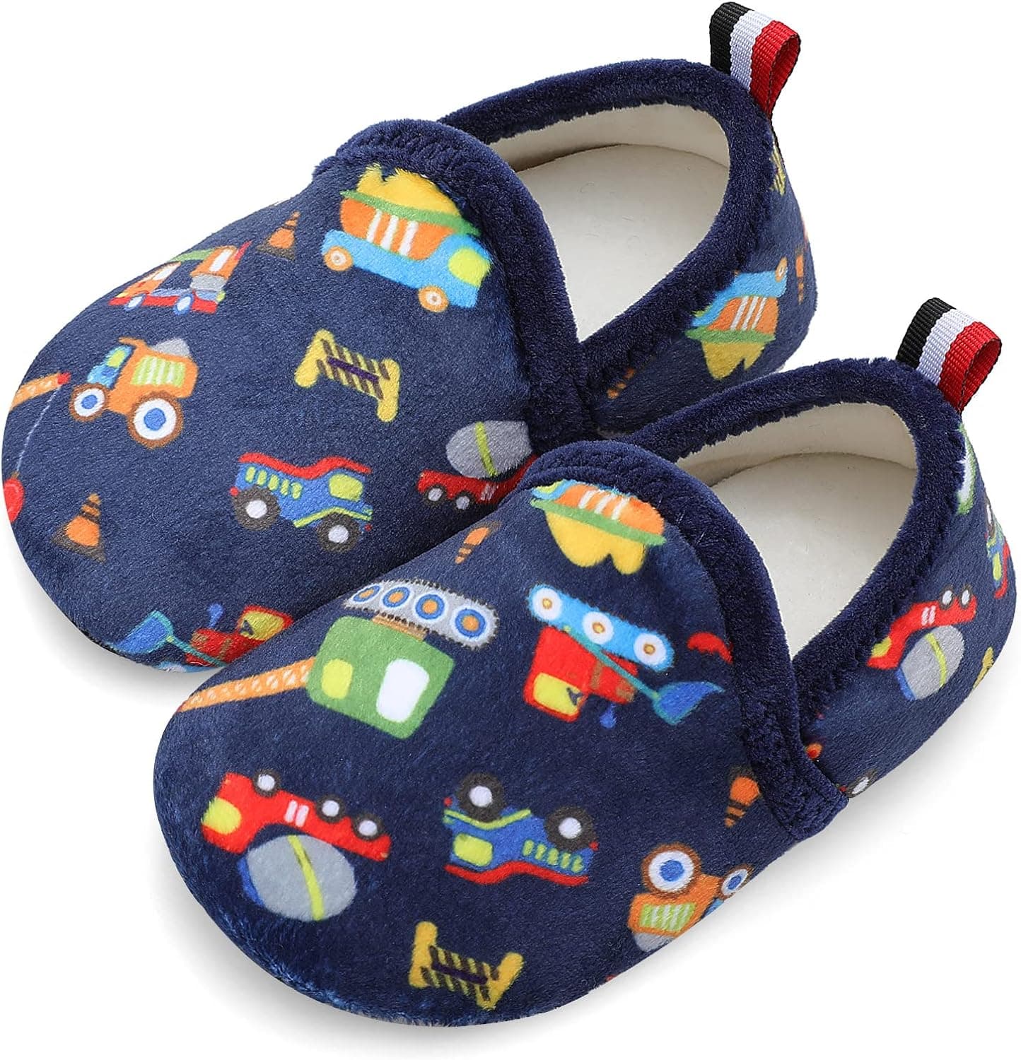 XIHALOOK Toddler Boys Girls Cute Slippers with Microfleece Lining Cozy Fuzzy House Shoes Indoor Non-slip for Kids
