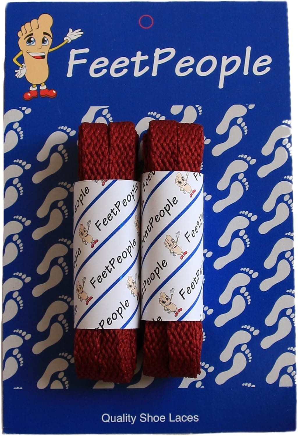 FeetPeople Flat Shoe Laces (Shoelaces) For Boots And Shoes, Multiple Colors, 2 Pair