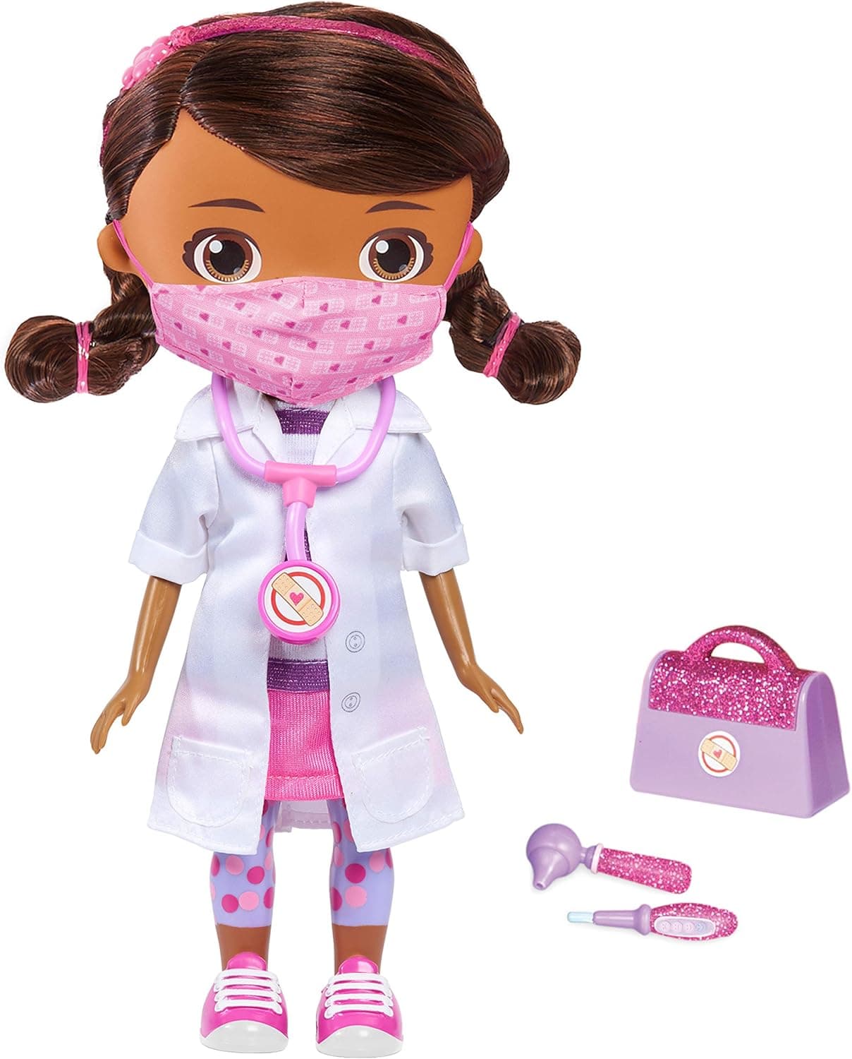 Disney Junior Doc McStuffins Wash Your Hands Singing Doll, With Mask & Accessories, by Just Play