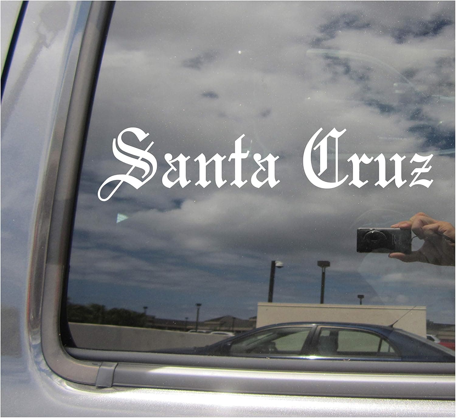 Santa Cruz - California City Town County Old English Letters Car Truck Van Moped Helmet Hard Hat Auto Automotive Craft Cup Laptop Vinyl Decal Bumper Window Wall Sticker 18139