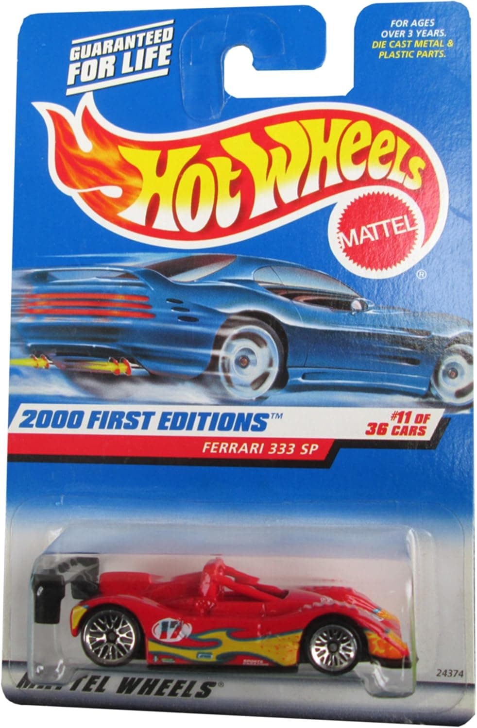 2000 First Editions -#11 Ferrari 333 SP #2000-71 Collectible Collector Car Mattel Hot Wheels
