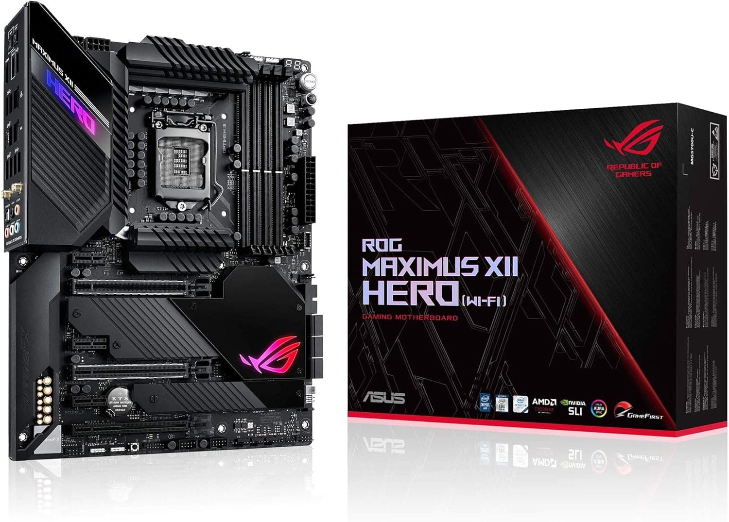 ASUS ROG Maximus XII Hero Z490 (WiFi 6) LGA 1200 (Intel 10th Gen) ATX Gaming Motherboard, 14+2 Power Stages, DDR4 4800+, 5Gbps LAN, Intel LAN