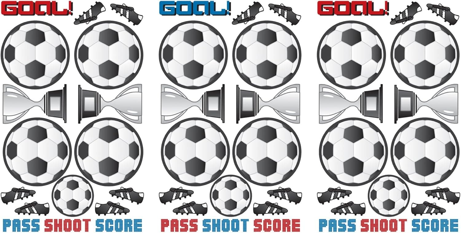 Fine Decor FDS0884 Fun4Wall Stickers, Soccer Wall Decals