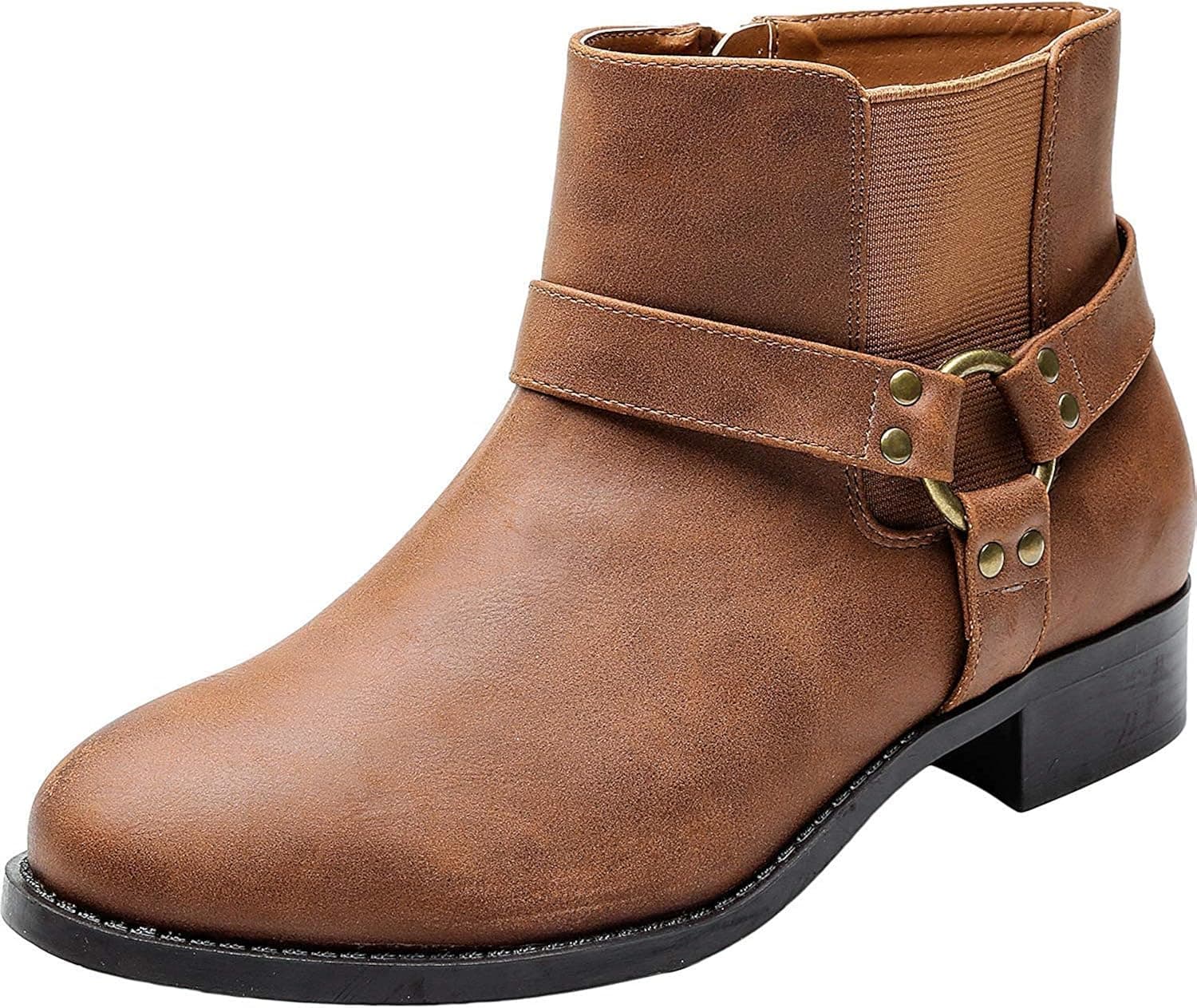 Aukusor Women's Ankle Boots Low Heel Booties.