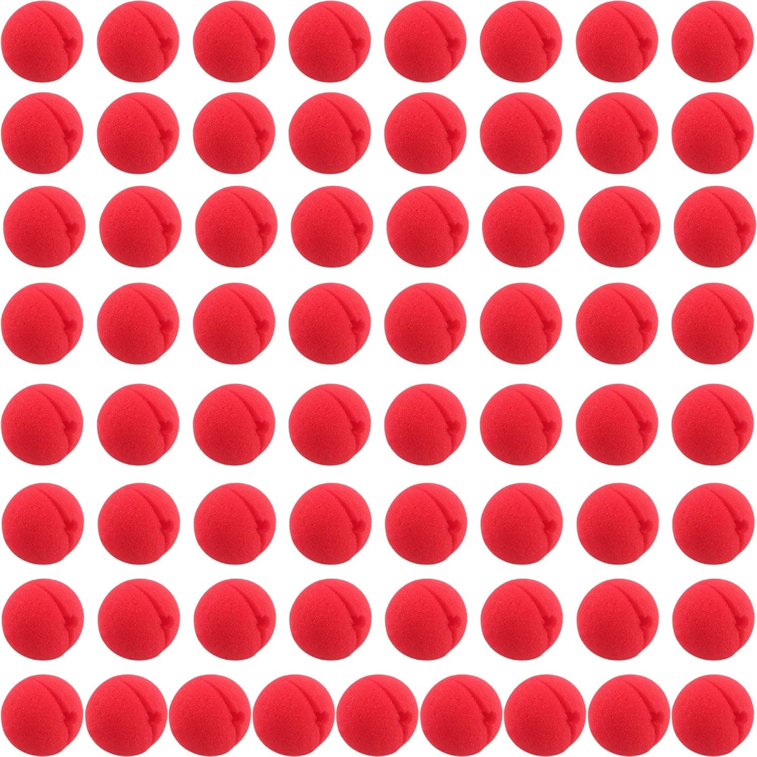 Cagemoga 65 Pack Red Sponge Nose Clown Reindeer Nose Accessories for Christmas Halloween Circus Costume Party Supplies