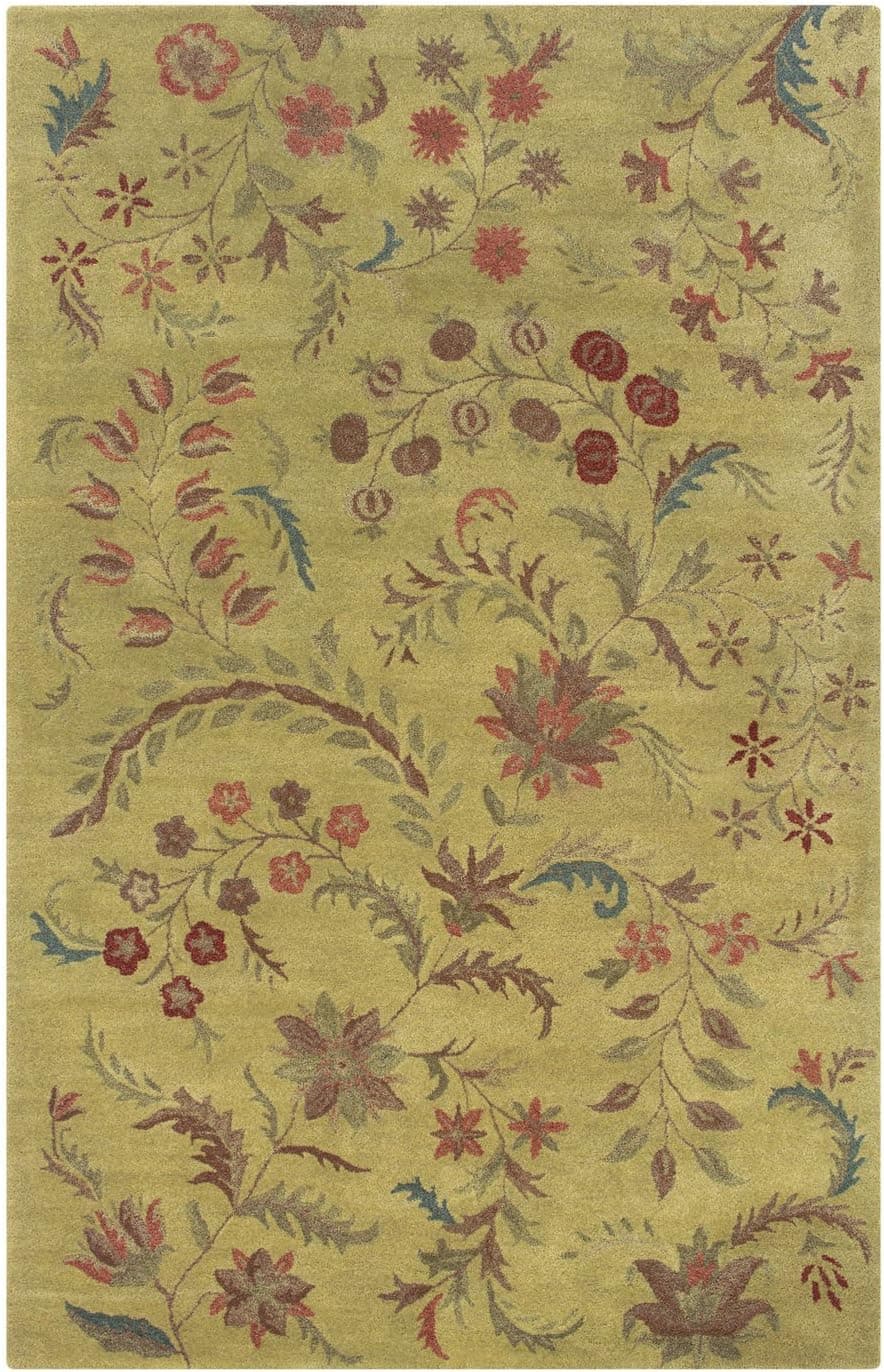 Rizzy Home MM0302 Moments 2-Feet by 3-Feet Area Rug, Light Green
