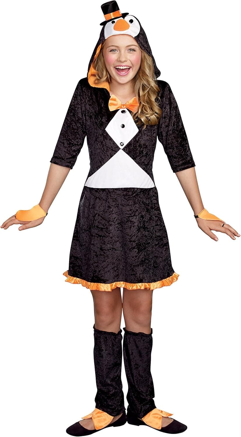 SugarSugar Girls Pretty Lil' Penguin Costume, One Color, Large, One Color, Large