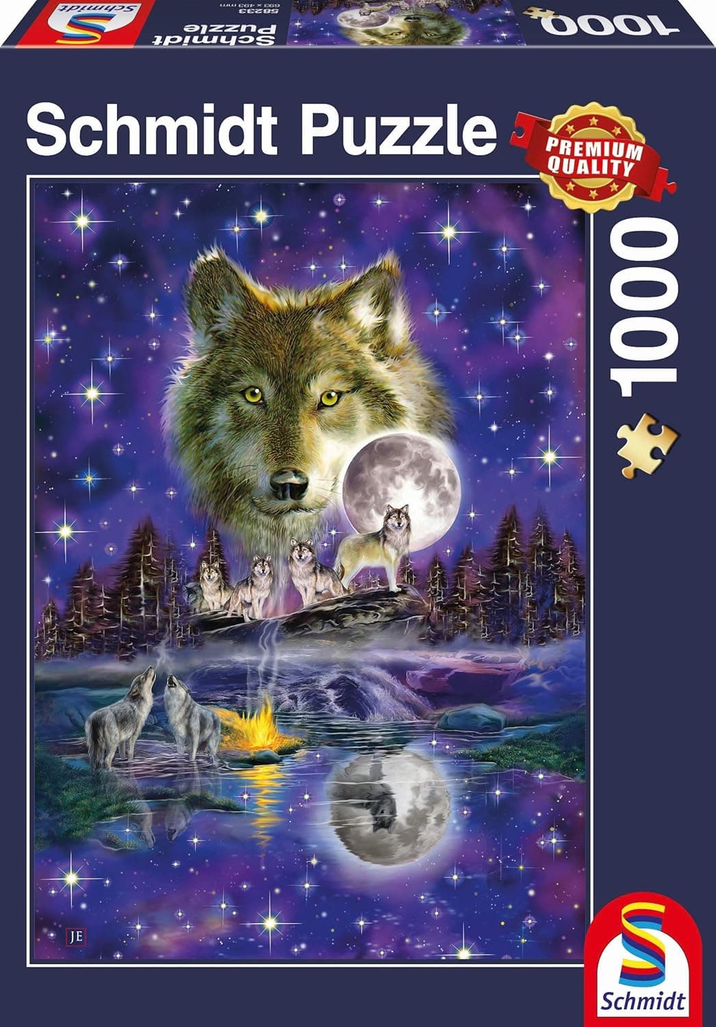Schmidt Wolf in Moonlight Jigsaw Puzzle (1000 Piece)