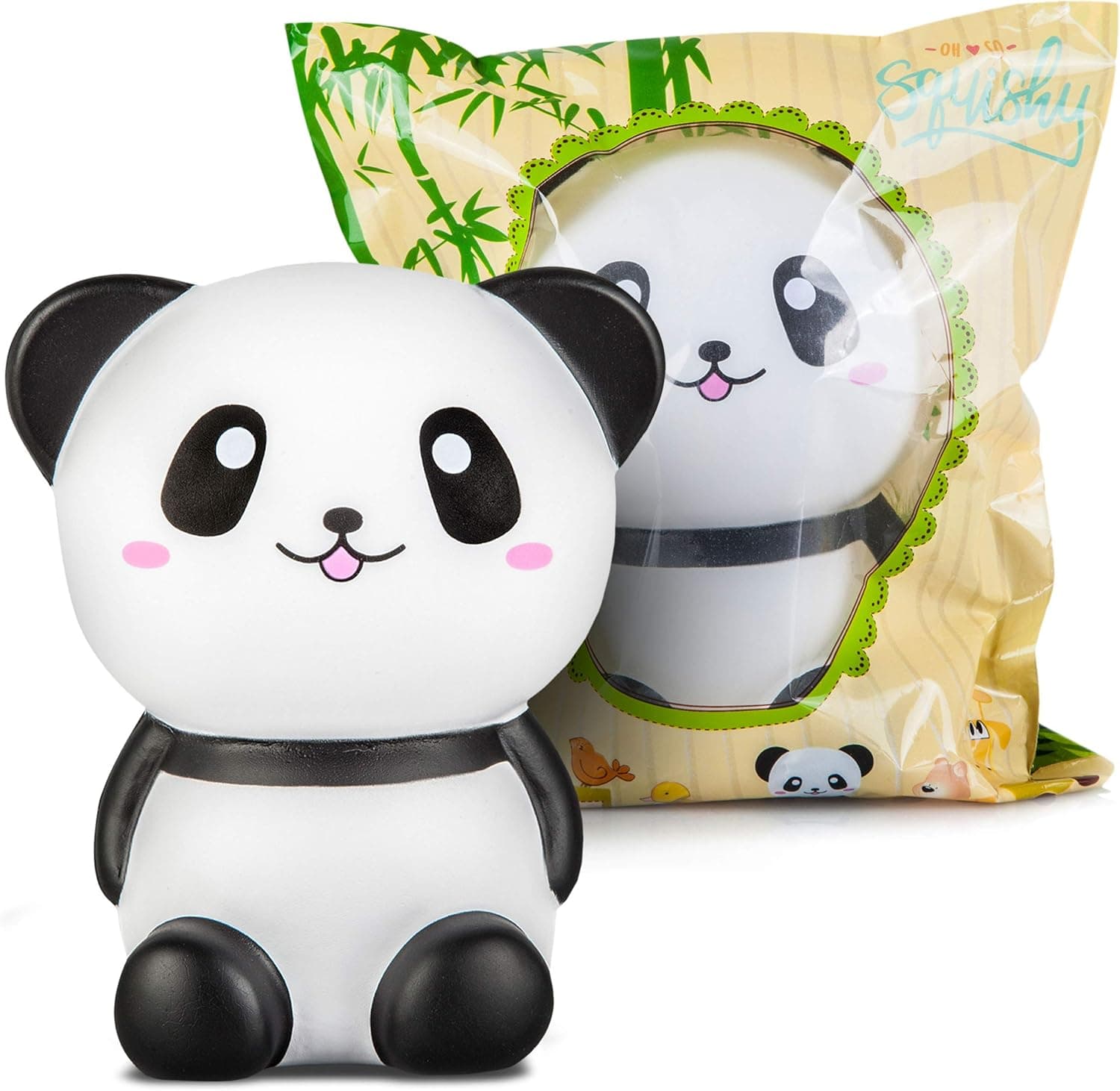 Oh So Squishy Jumbo Squishies Slow Rising Panda Squishy Toys with Gift Bag - Licensed Slow Rise Squishie Designs - Kawaii Scented Large Cute Squishies
