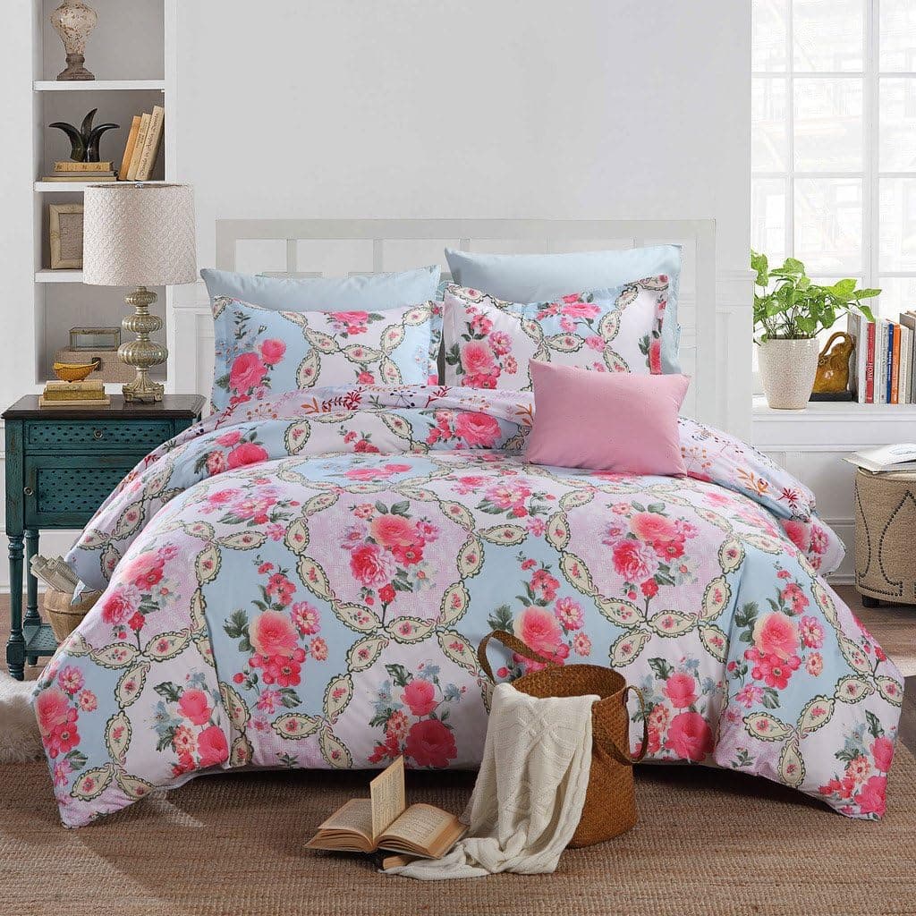 GOOFUN-D7K 3pcs Duvet Cover Set/Bedding Set(1 Duvet Cover + 2 Pillow Shams) Lightweight Microfiber Well Designed Print Pattern - Comfortable, Breathable, Soft & Extremely Durable,King Size