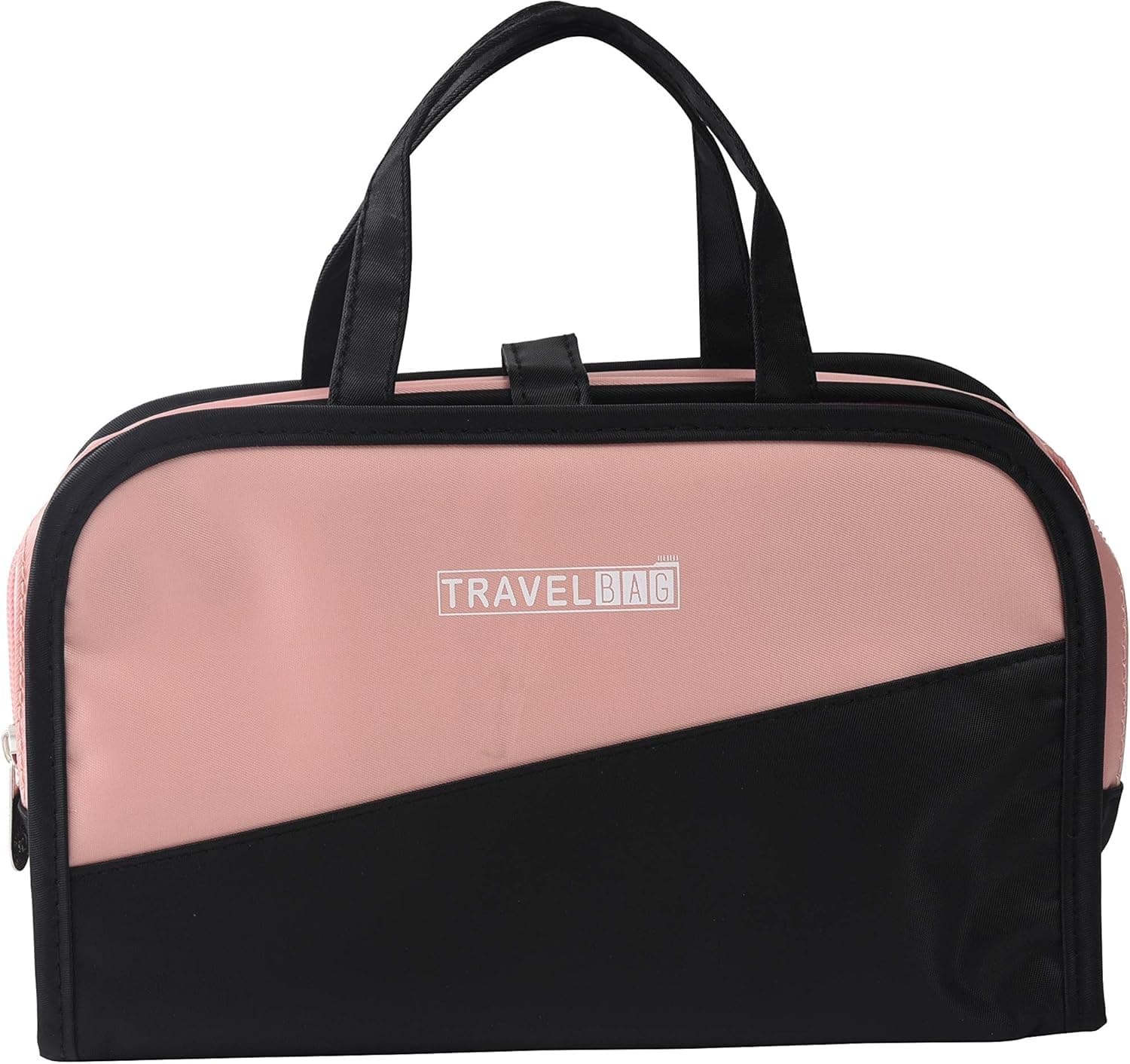 Pink Makeup and Cosmetic Bags Hanging Toiletry Bag Weekender Train Cases Personal Travel Organizer External Removable Clear Pouches Beauty Storage and Organization of Toiletries Medium Size