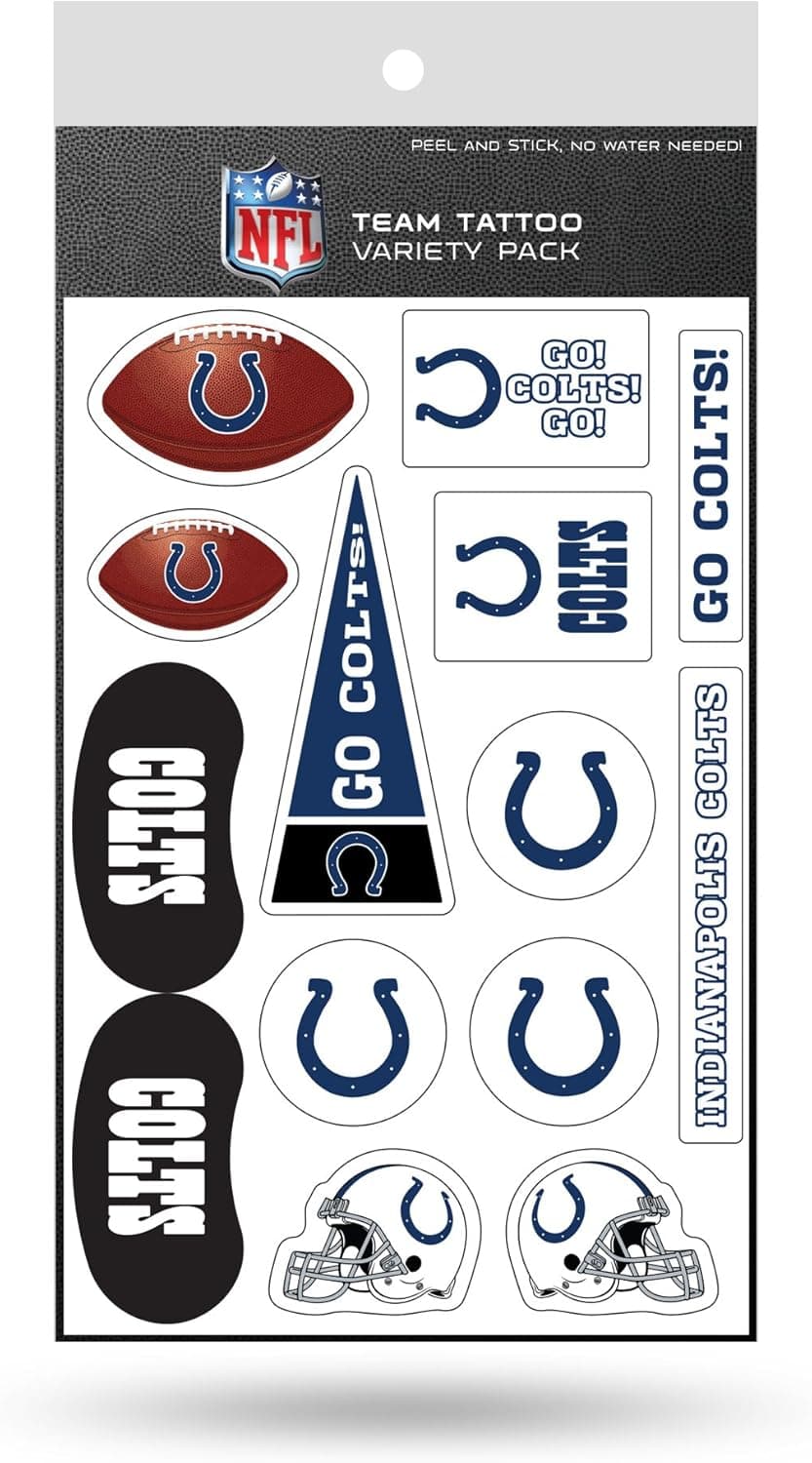 Rico Industries NFL Unisex Die Cut Tattoo Variety Pack