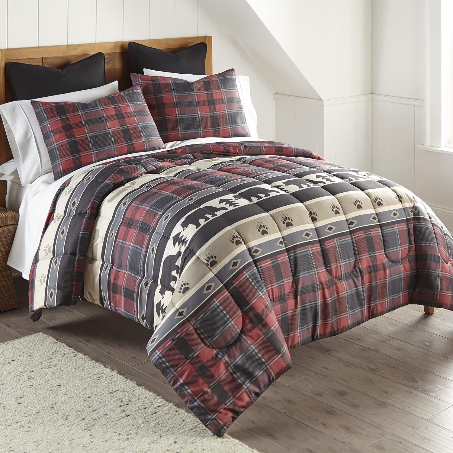 Donna Sharp King Comforter Set - 3 Piece Set - Canoe Trip - King Comforter and Two King Pillow Shams - Machine Washable