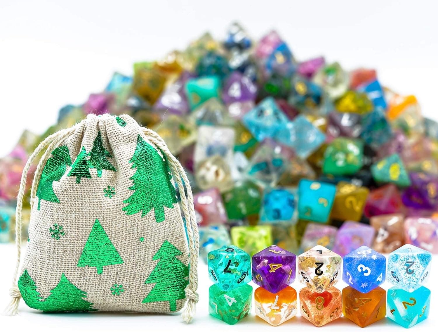 UDIXI 10 Pack of D8 Dice Random Color D8 Polyhedral Dice 8 Sided Dice for DND RPG MTG Table Games Dungeons and Dragons Dice (10PCS D8)