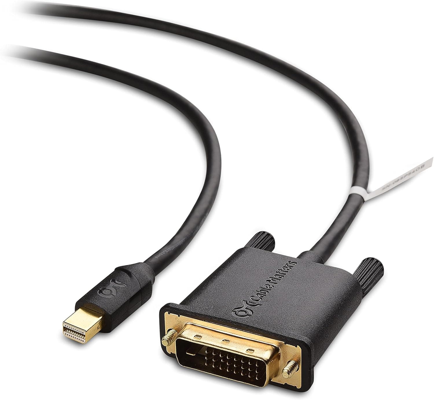 Cable Matters Mini DisplayPort to DVI Cable (Mini DP to DVI Cable) in Black 3 Feet - Thunderbolt and Thunderbolt 2 Port Compatible
