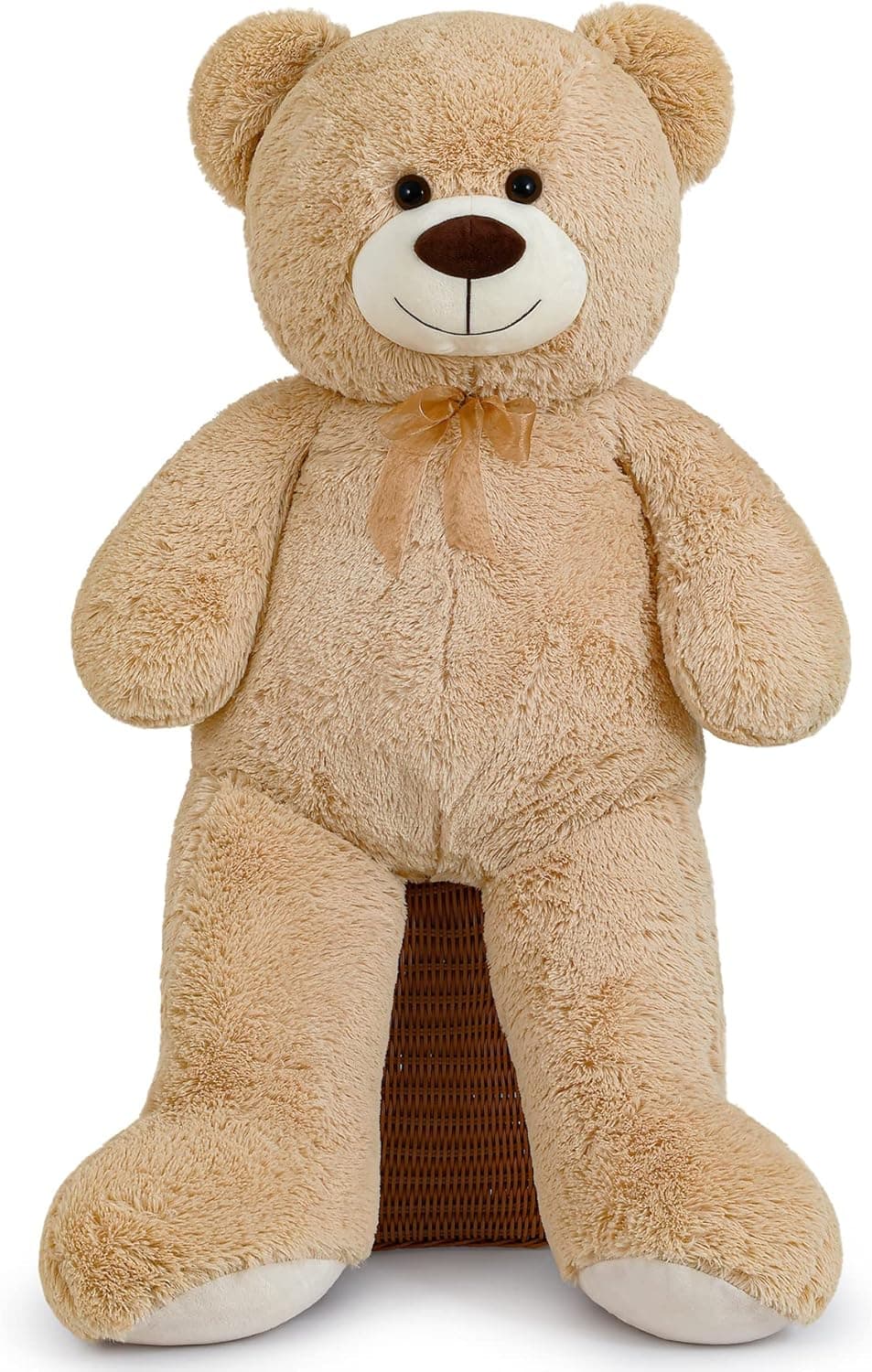 XXL Teddy Bear 43 inch Giant Plush Bears Cute Stuffed Animal Plush Toys 110cm Large Bear Cuddly Doll Gift for Kids Boys Girls Birthday Christmas Valentine's Day (3.6ft / 43.3inch, Light Brown)