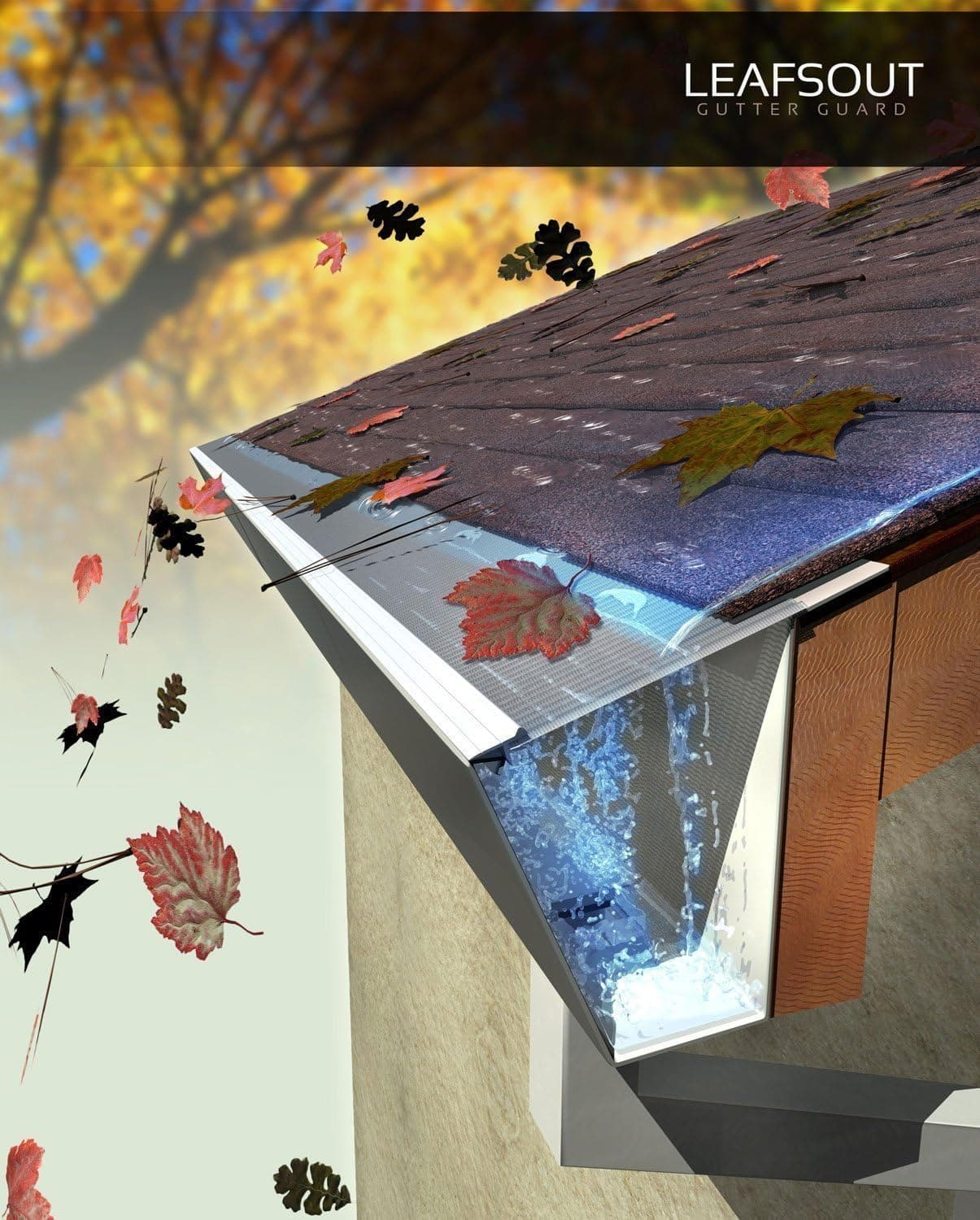 SAMPLE: LeafsOut 5” WIDE, DIY Micro Mesh Rain Gutter Guard – 6" LONG, Stainless Steel