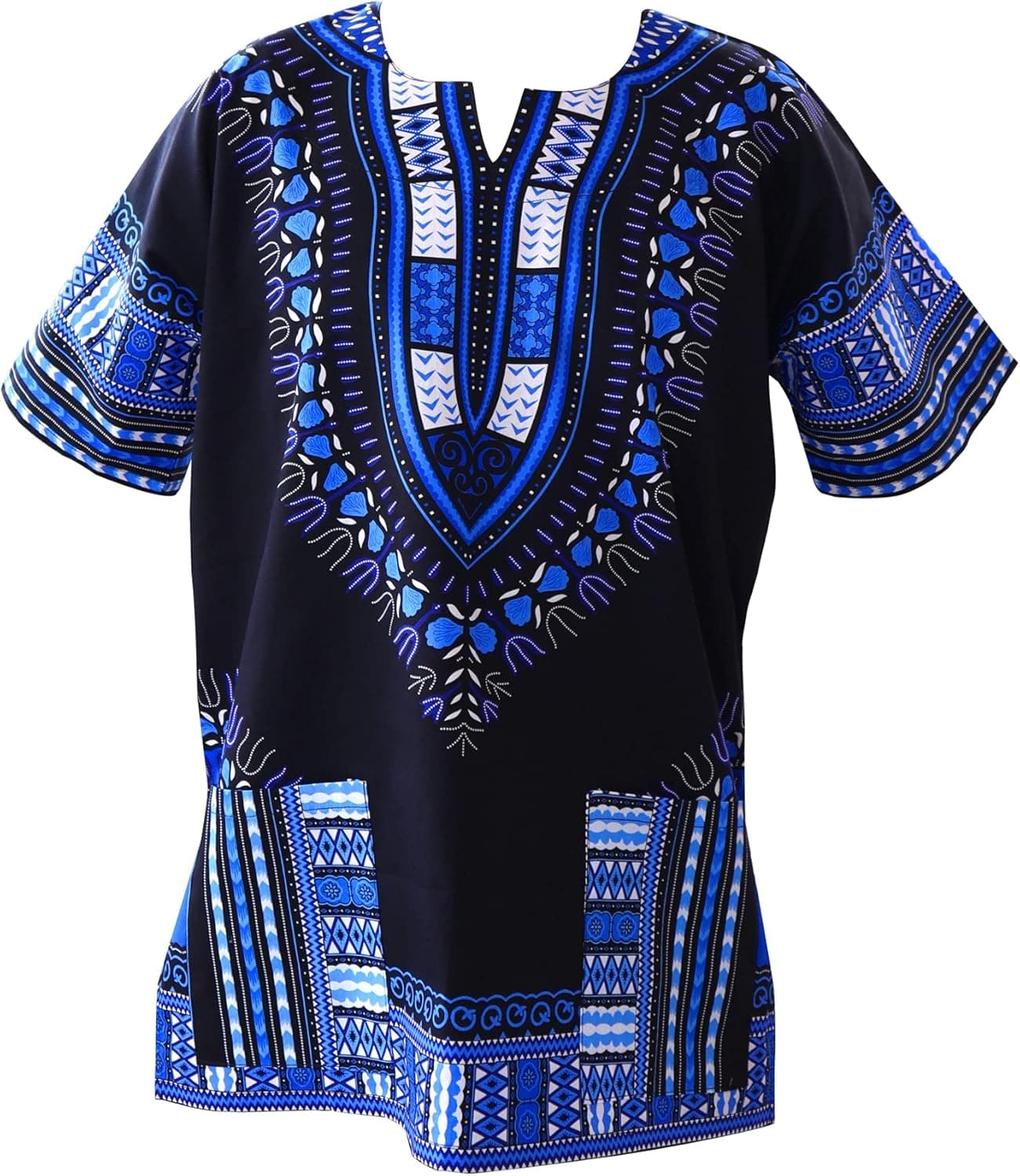 RaanPahMuang Unisex African Bright Dashiki Cotton Shirt Variety Colors