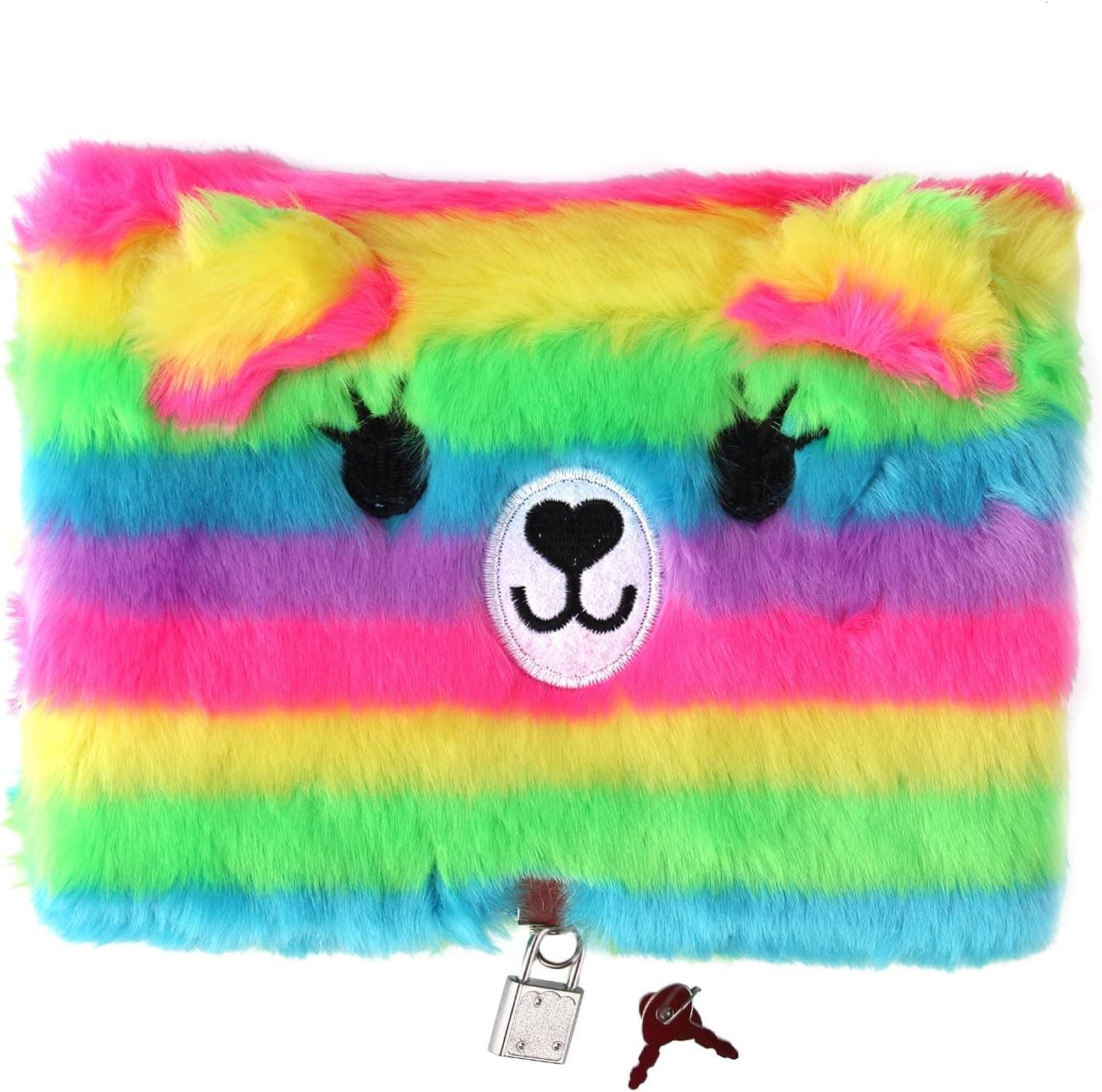 PojoTech Magical Lovely Diary with Lock for Girls (Rainbow)