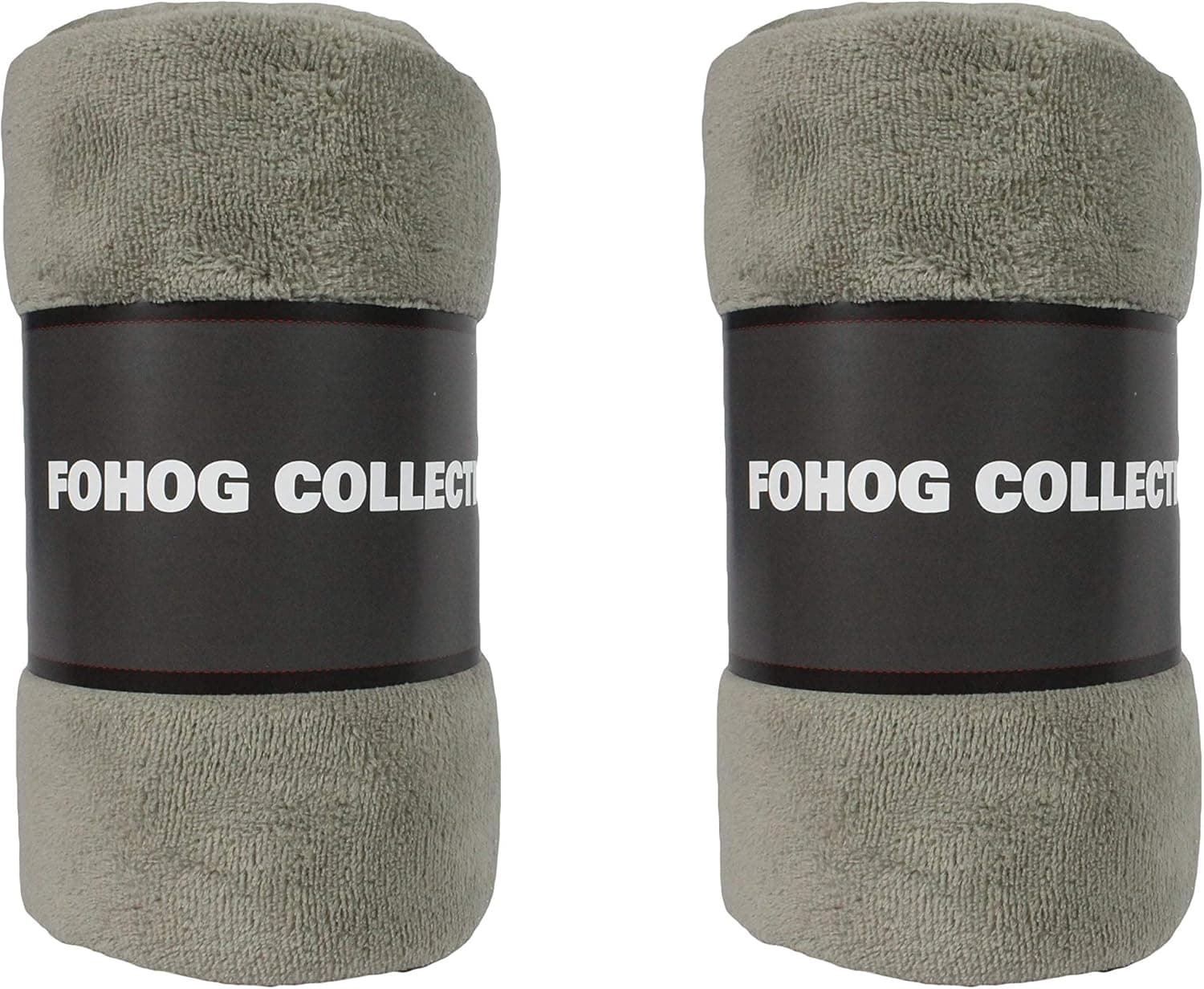 FOHOG Collection Fleece Blanket Taupe Silver Small Plush Throw Blankets for Couch Flannel Soft Lightweight Microfiber Travel 50" X 60" (Taupe)