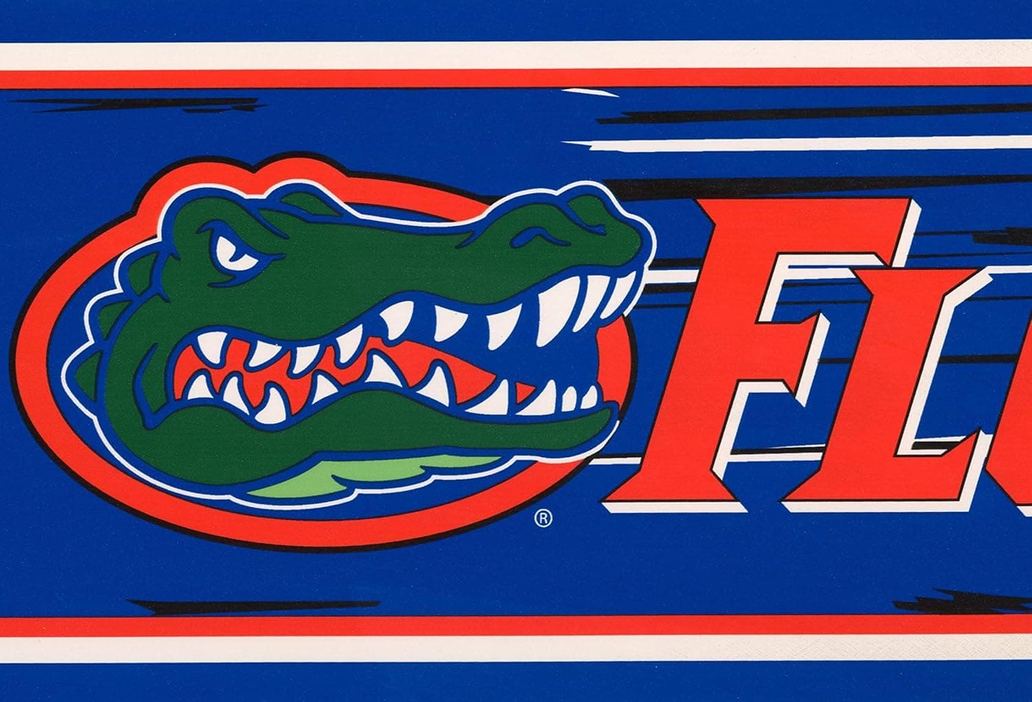 Florida Gators NCAA Fan Sports Wallpaper Border Retro Design, Roll 15' x 7''