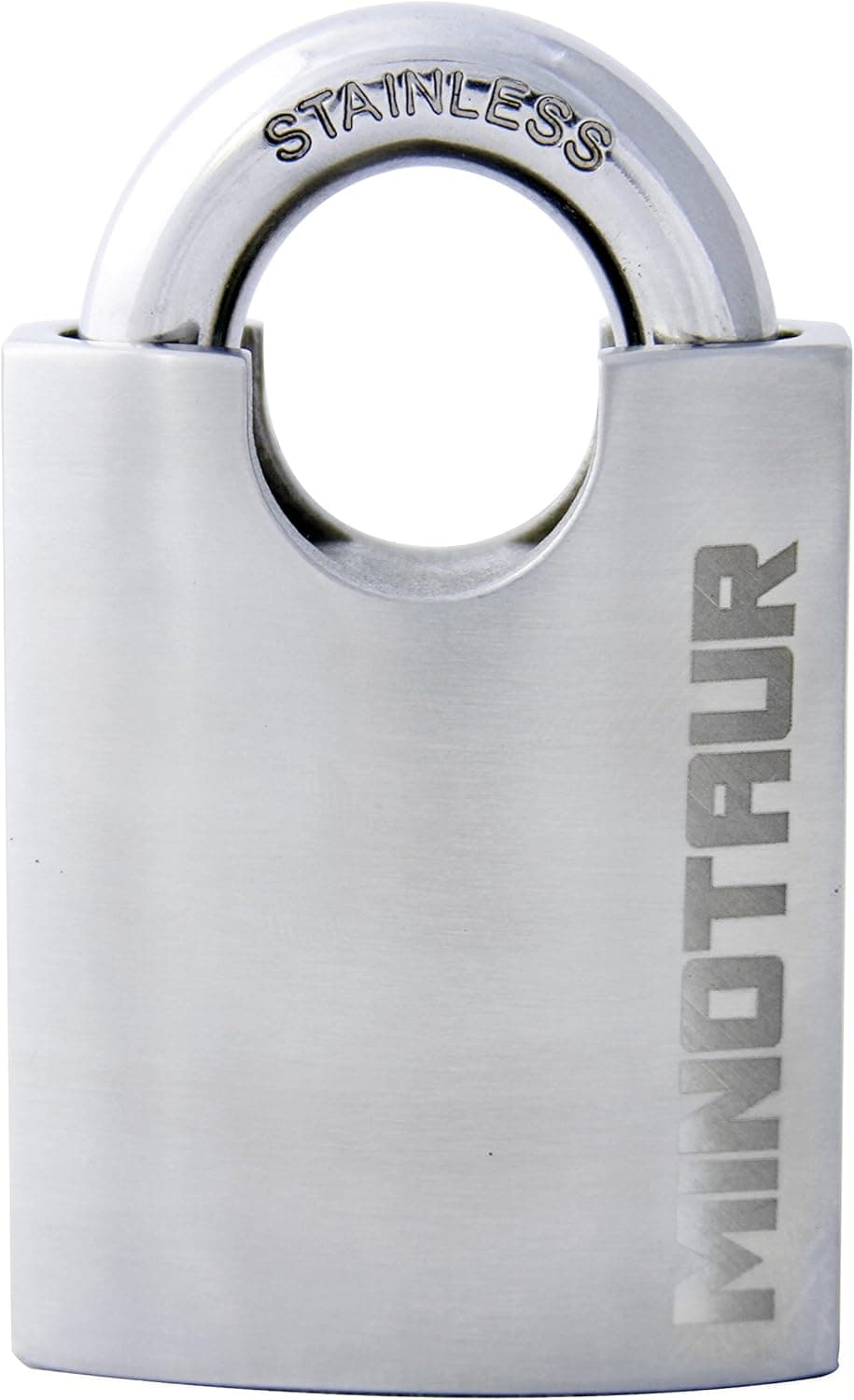 Minotaur High Security Stainless Steel Disk Detainer Padlock with Thick Shrouded Shackle