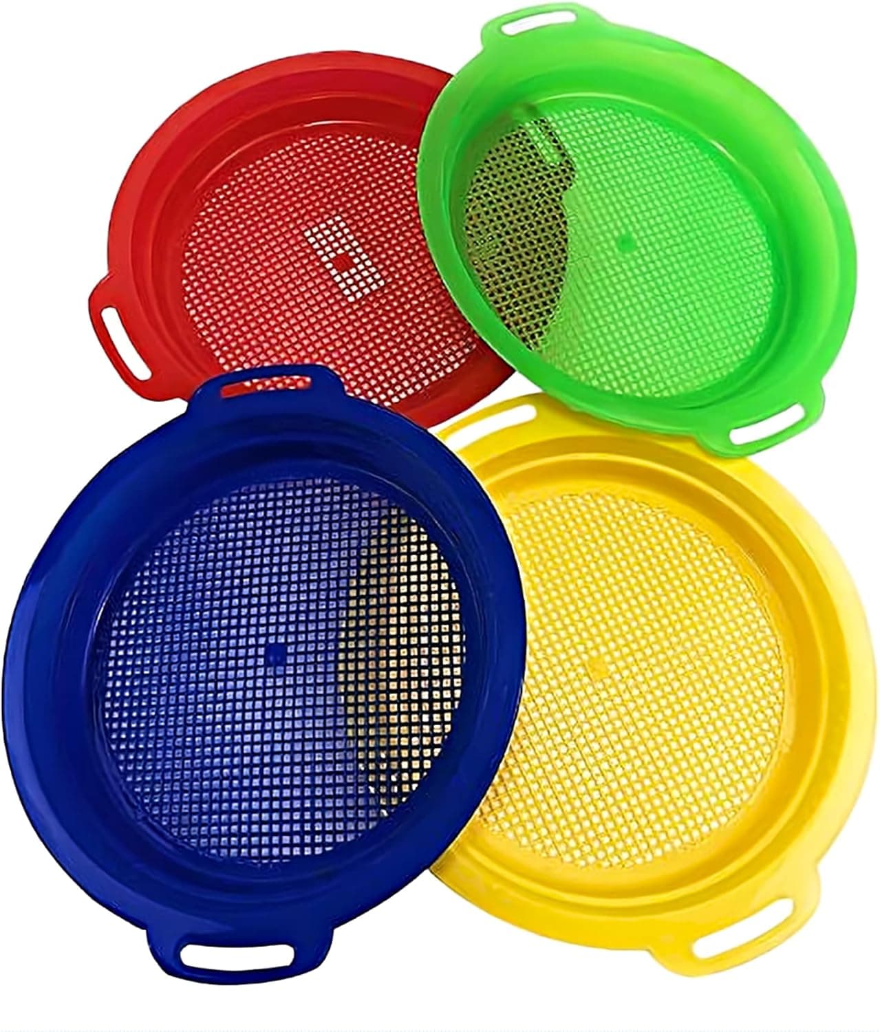 RANLUP Beach Sand Sifter Sieves Toys Set,Sand Sifter for Backyard Park Beach Complete Gift Set for Kids Boys Girls