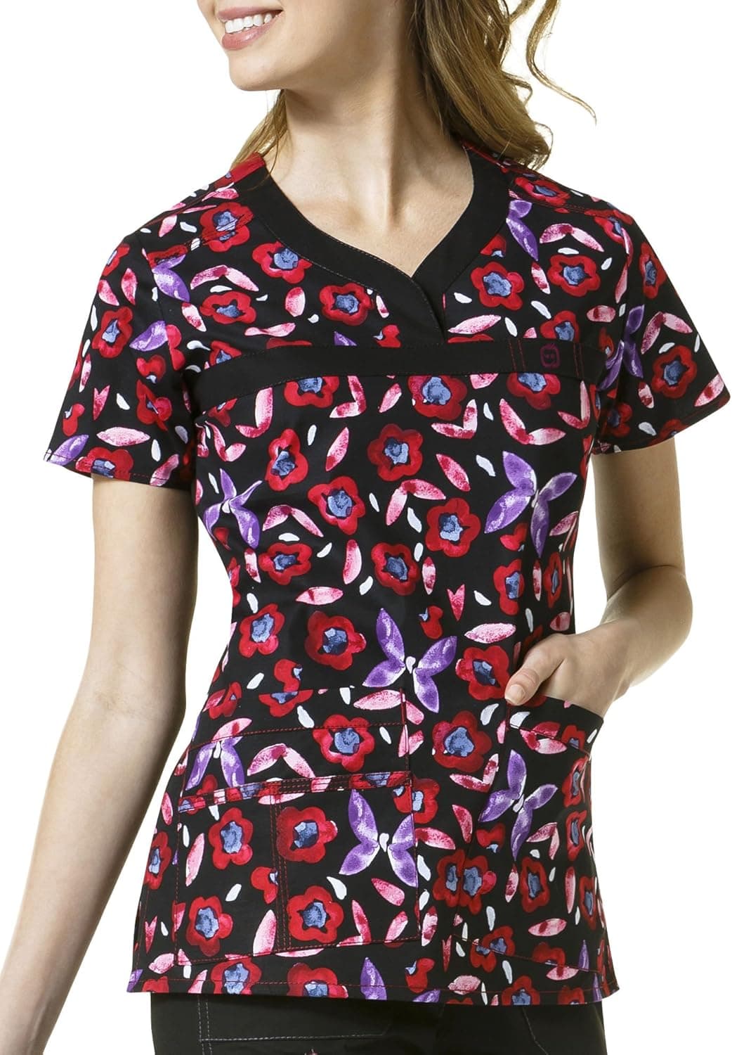 WonderWink Women's Patience-Curved Notch-Neck