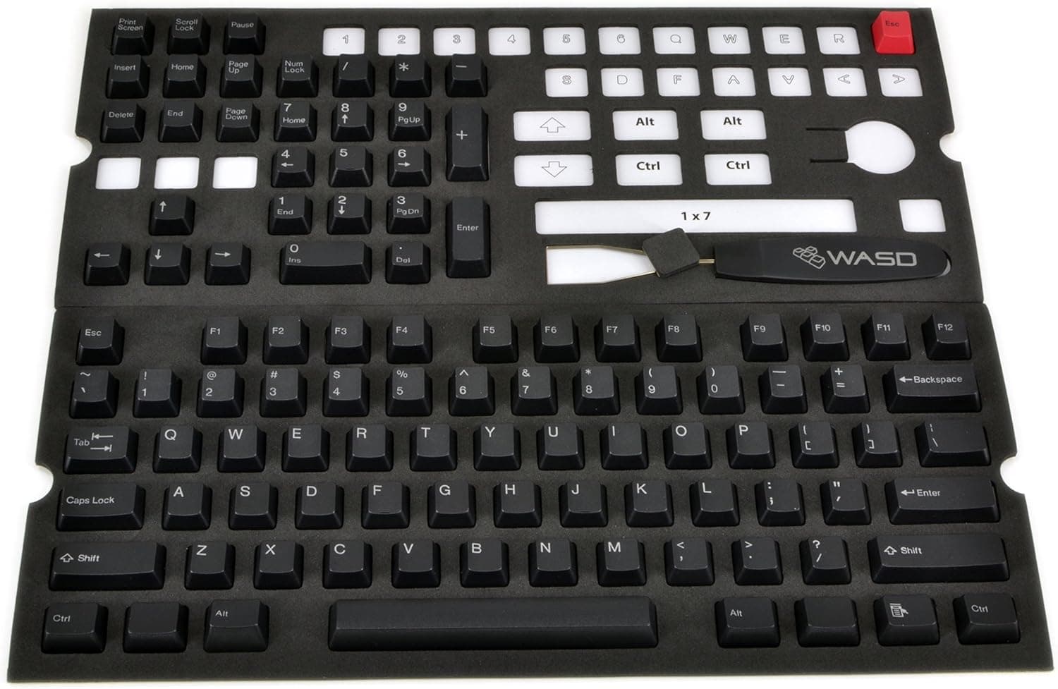 Doubleshot PBT 104-Key Cherry MX Keycap Set - Black/Slate