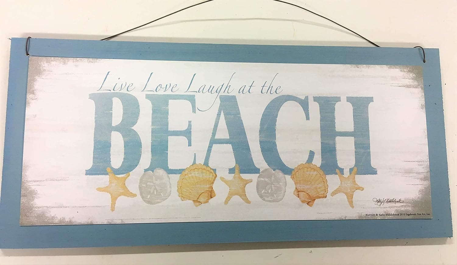 Live Laugh Love at The Beach Wooden Summer Decor Wall Art Sign