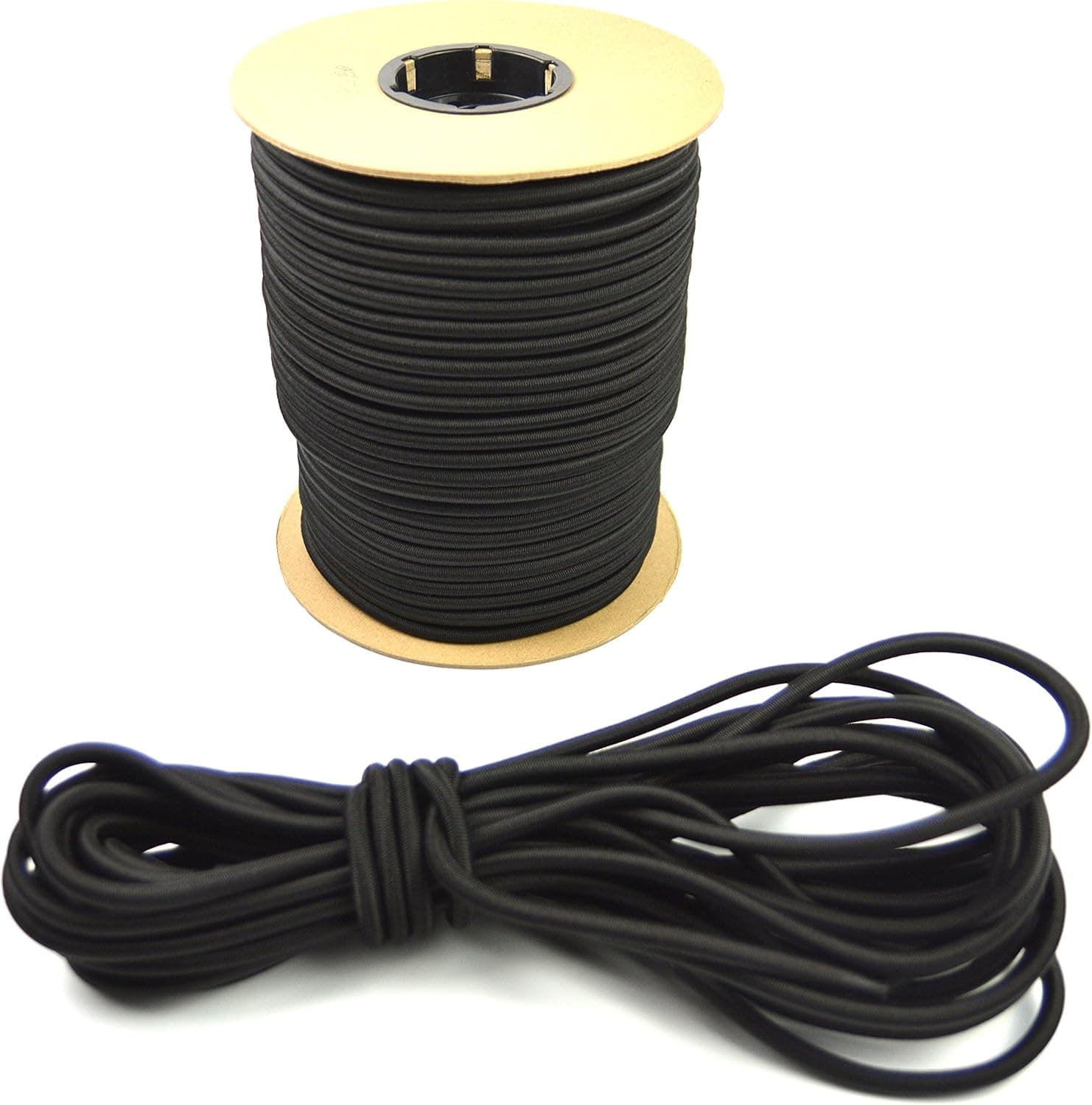 Marine Masters 50ft 3/8 Inch Black Bungee Shock Cord (50 Feet)