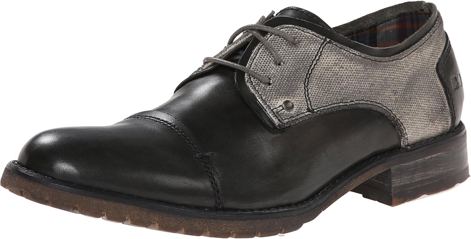 Bed|Stu Repeal Mens Leather Cap Toe Oxford