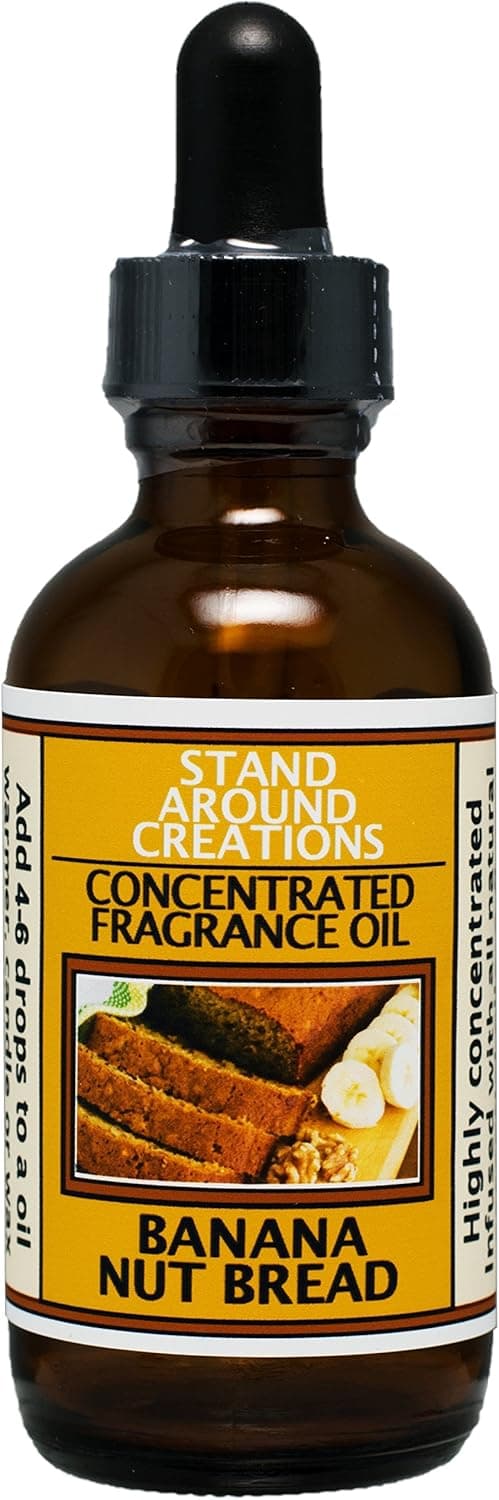 Concentrated Fragrance Oil - Banana Nut Bread: A Delicious Combination of Walnuts, ripe Banana, Vanilla.Infused w/ Essential Oils.(2 fl.oz.)