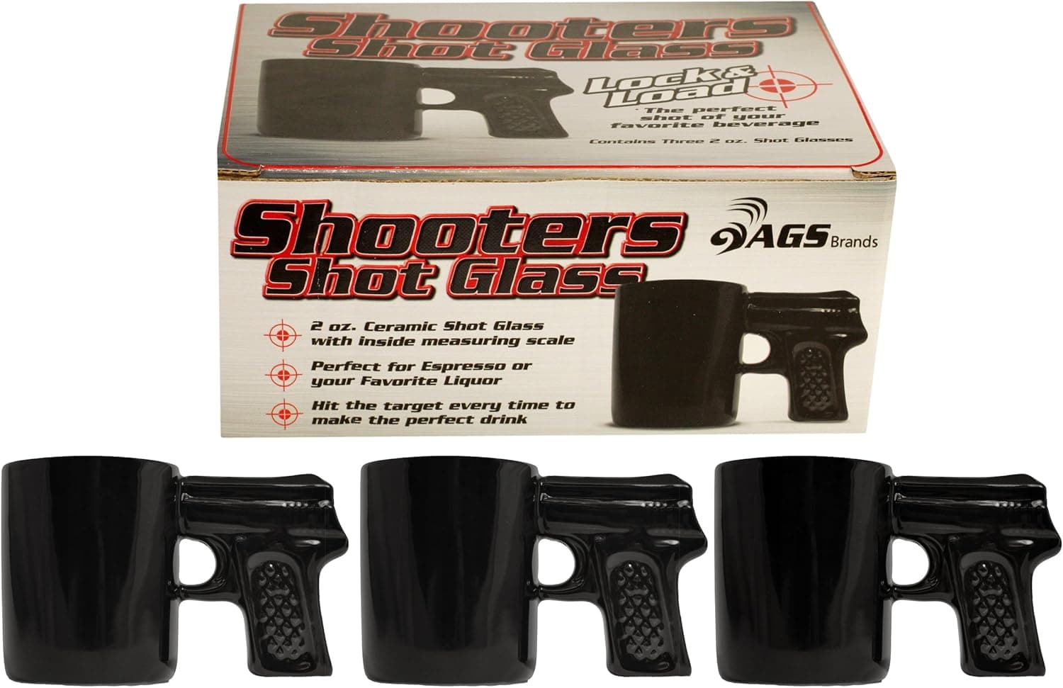 AGS Brands Shooters Shot Glass (Pack of 3)